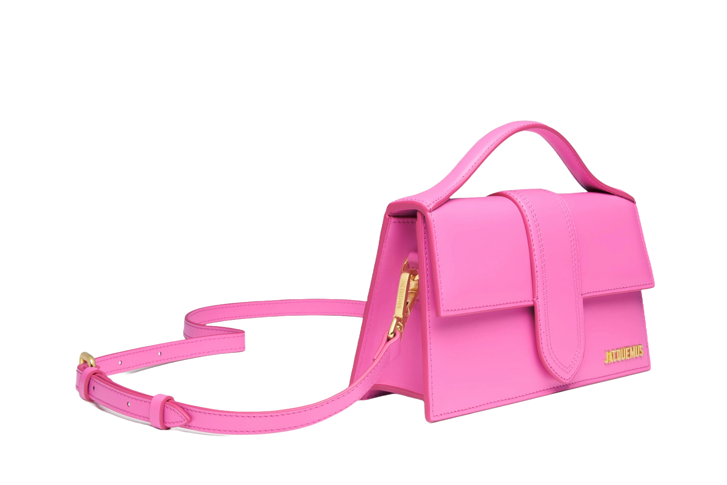 Jacquemus Le grand Bambino Crossbody Strap Handbag Neon Pink - OnSize