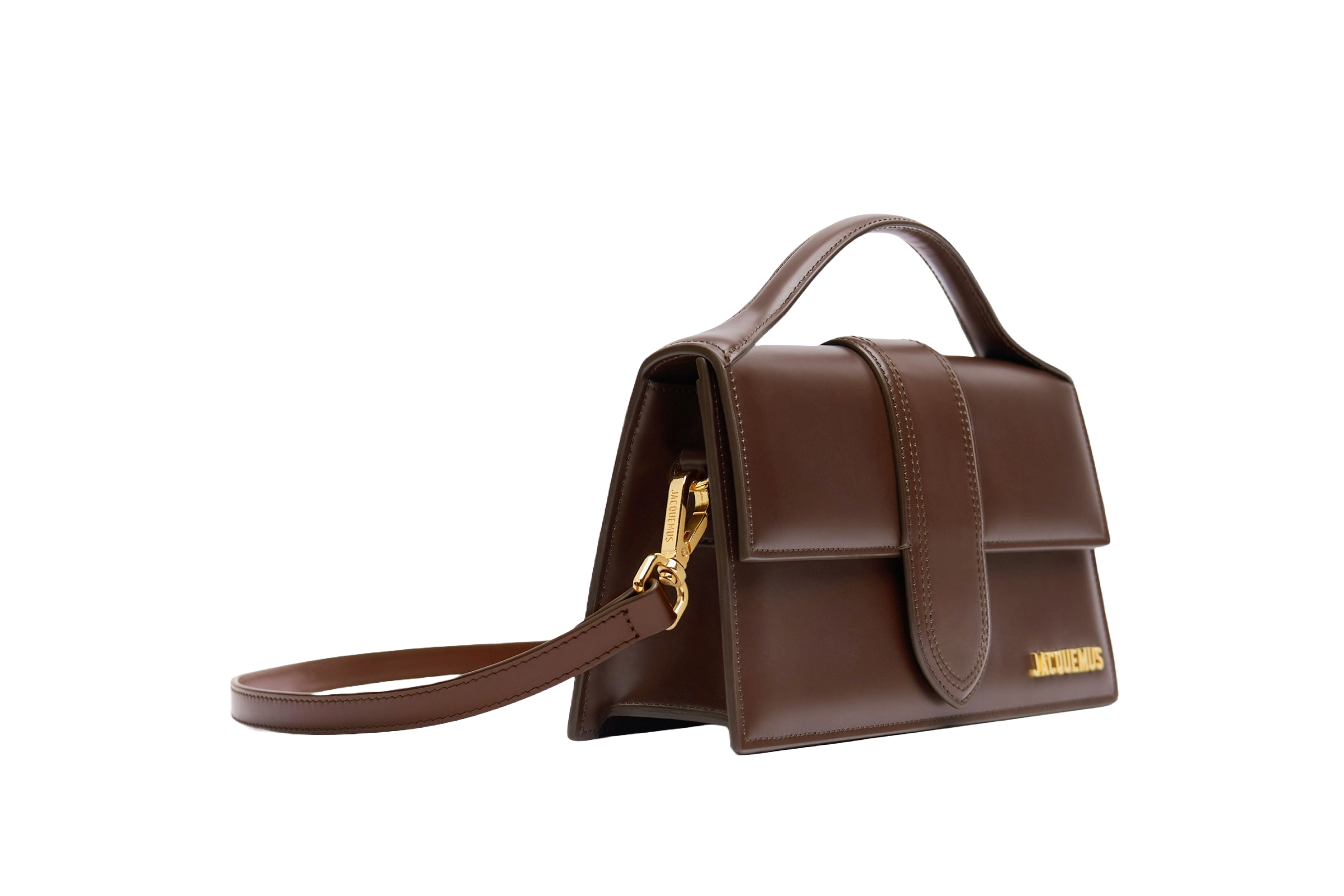 Jacquemus Le grand Bambino Crossbody Strap Handbag Dark Brown - OnSize