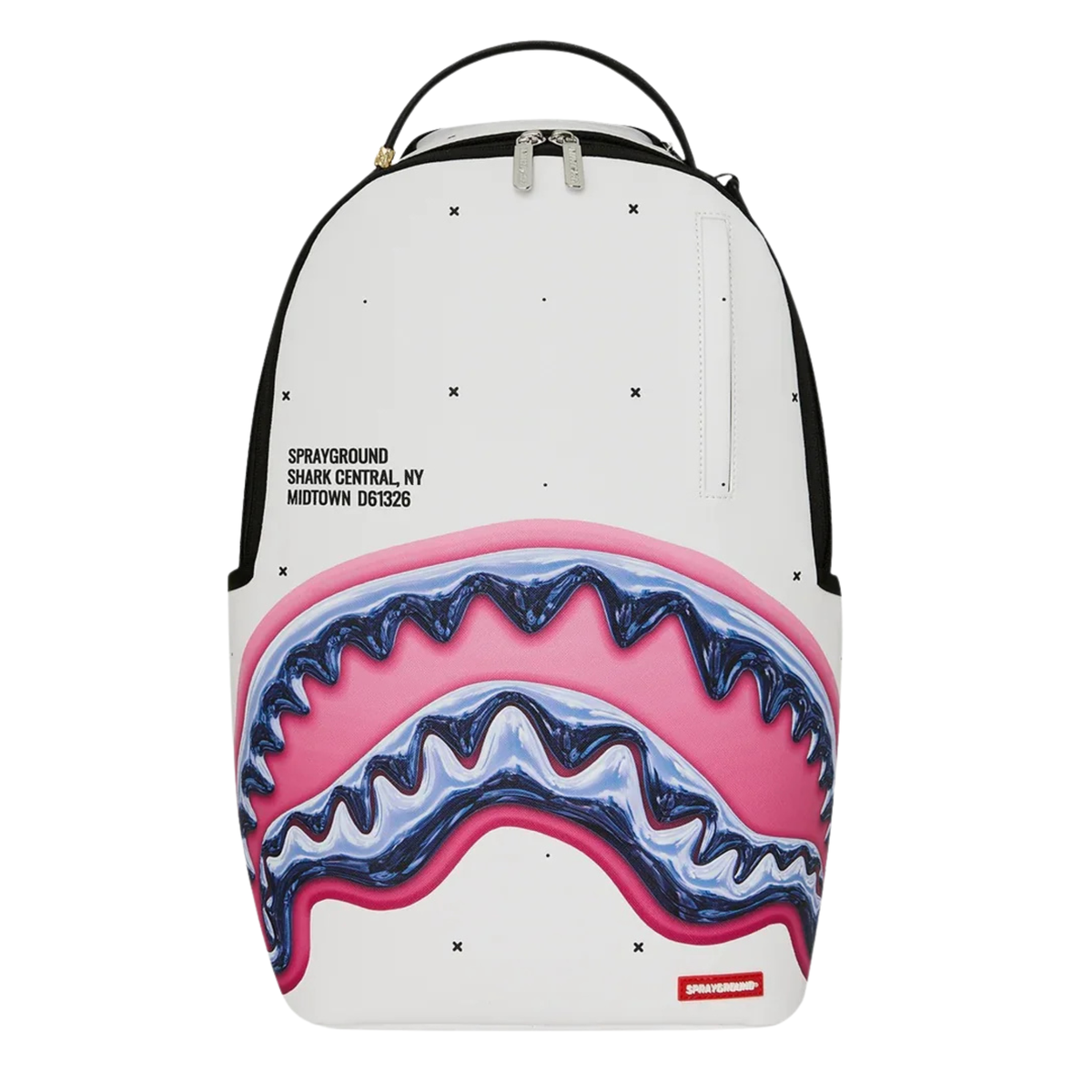 Sprayground Shark Central Liquid Chrome Backpack