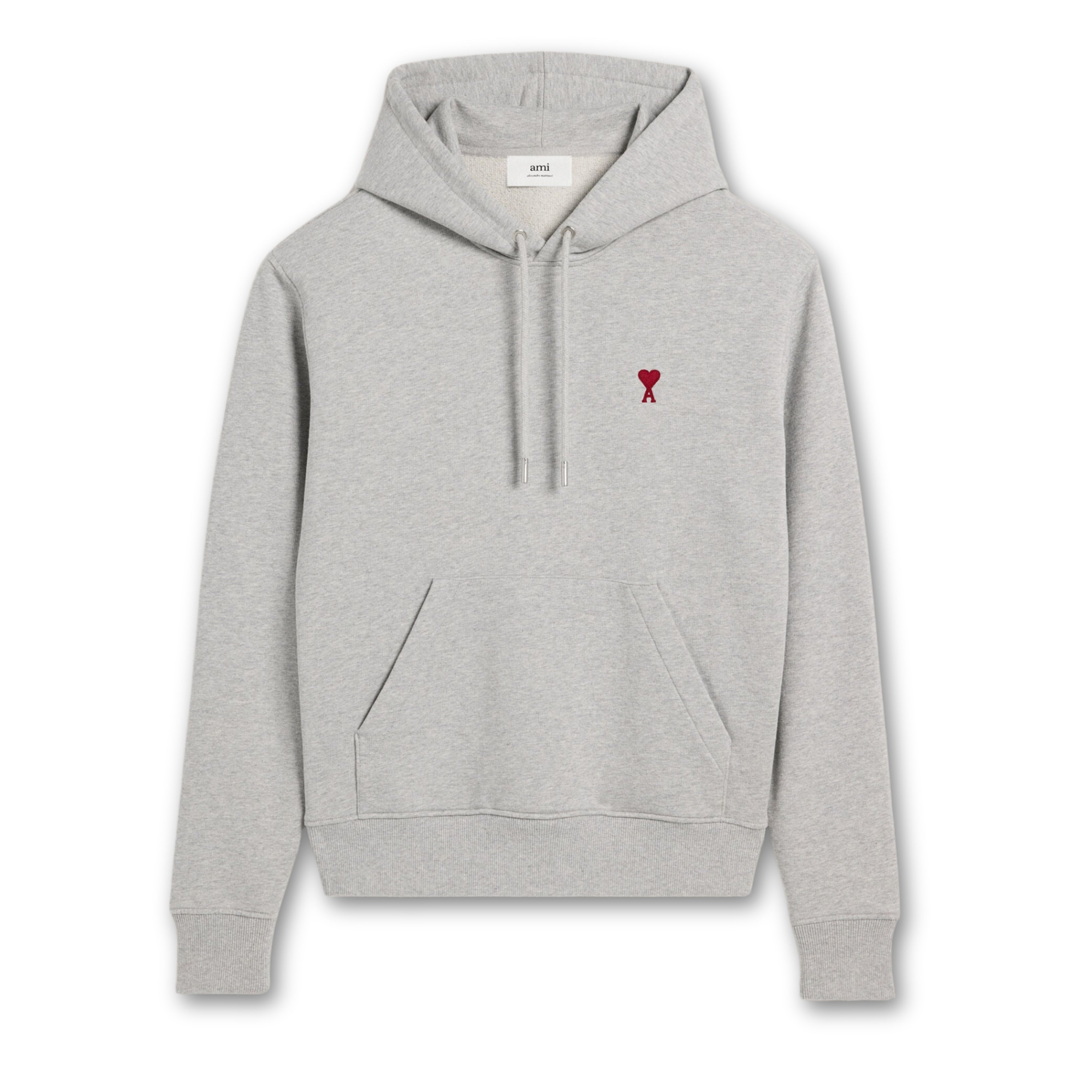 Ami Paris Ami de Coeur Hoodie Heather Ash Grey