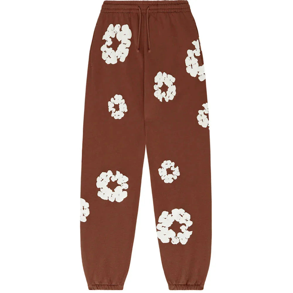 Denim Tears The Cotton Wreath Sweatpants Brown - OnSize