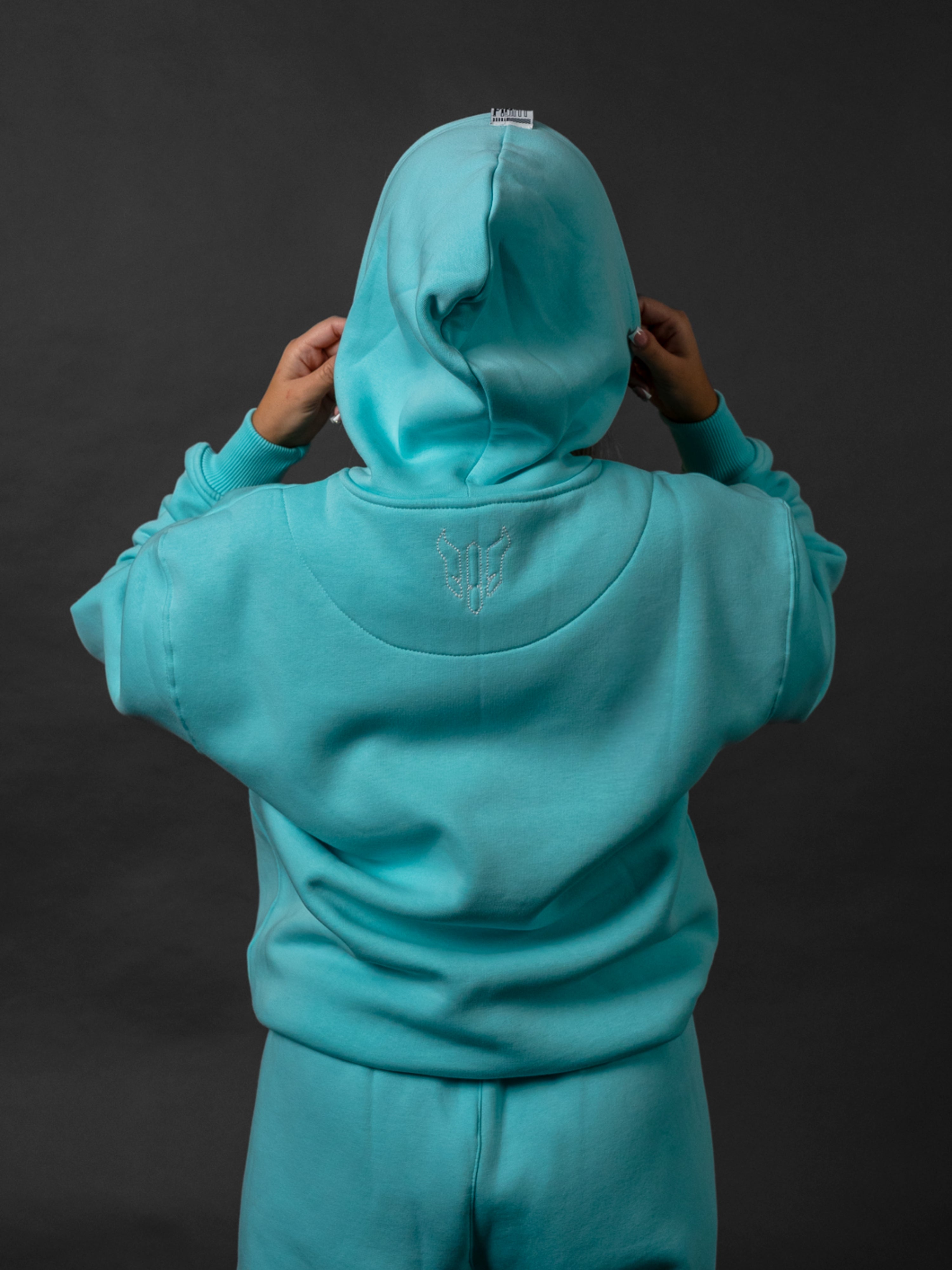 HELL FIGHT Basic Hoodie Light Blue