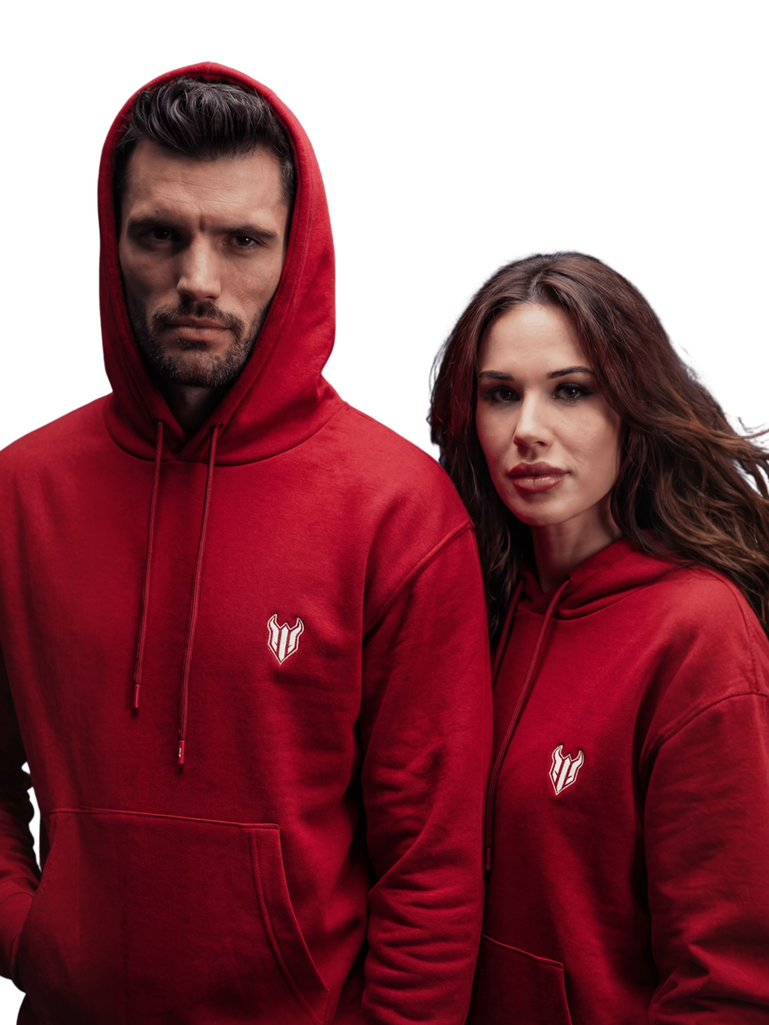 HELL FIGHT Basic Hoodie Maroon