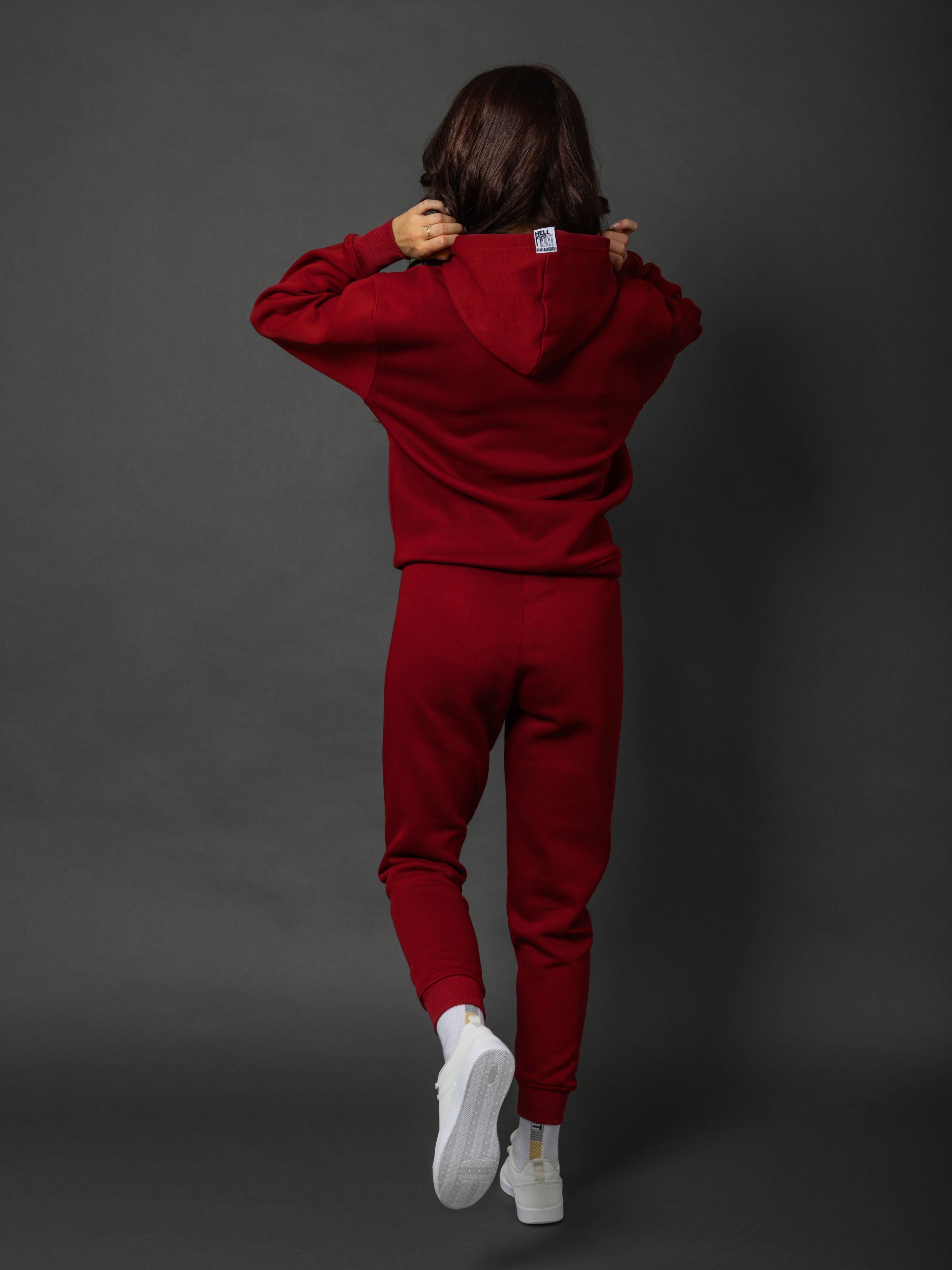 HELL FIGHT Basic Hoodie Maroon