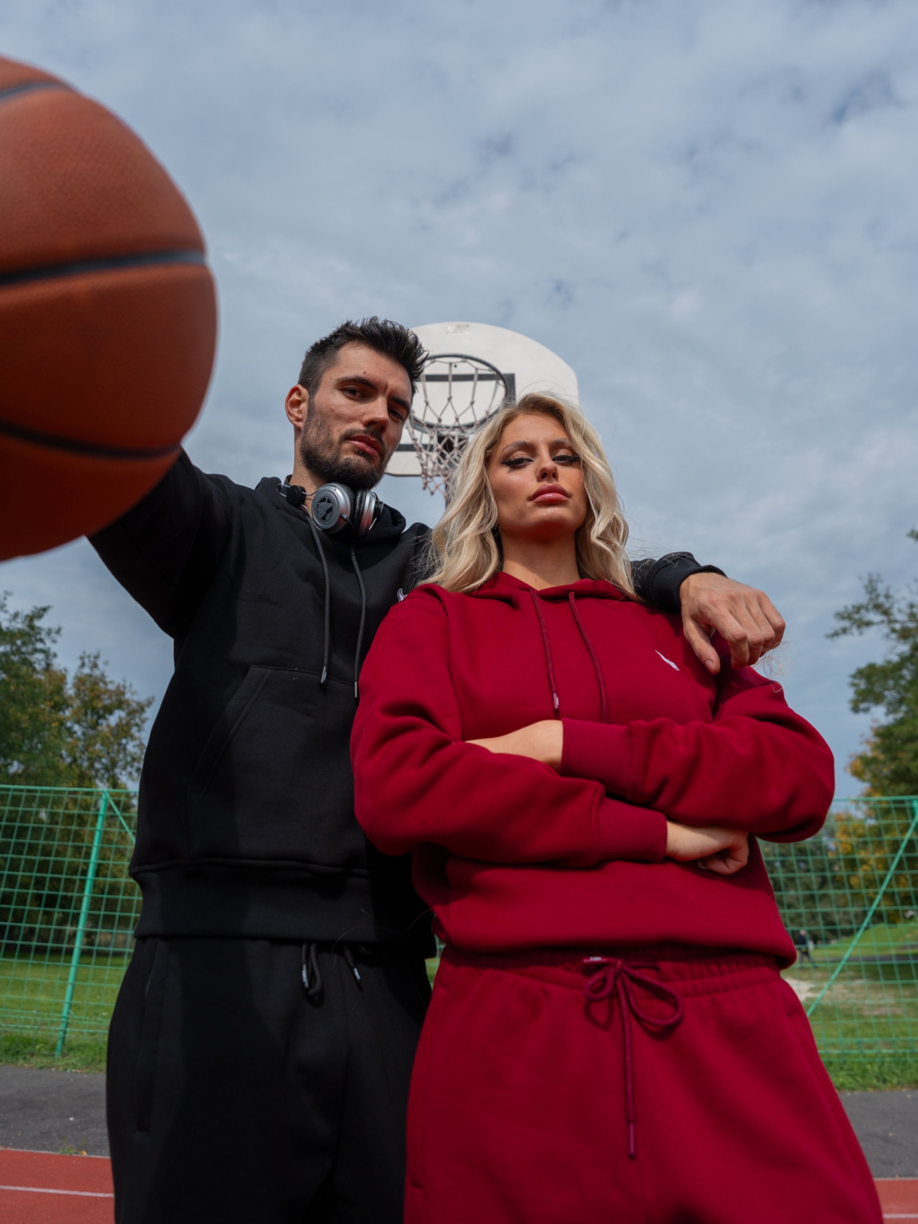 HELL FIGHT Basic Sweatpants Black