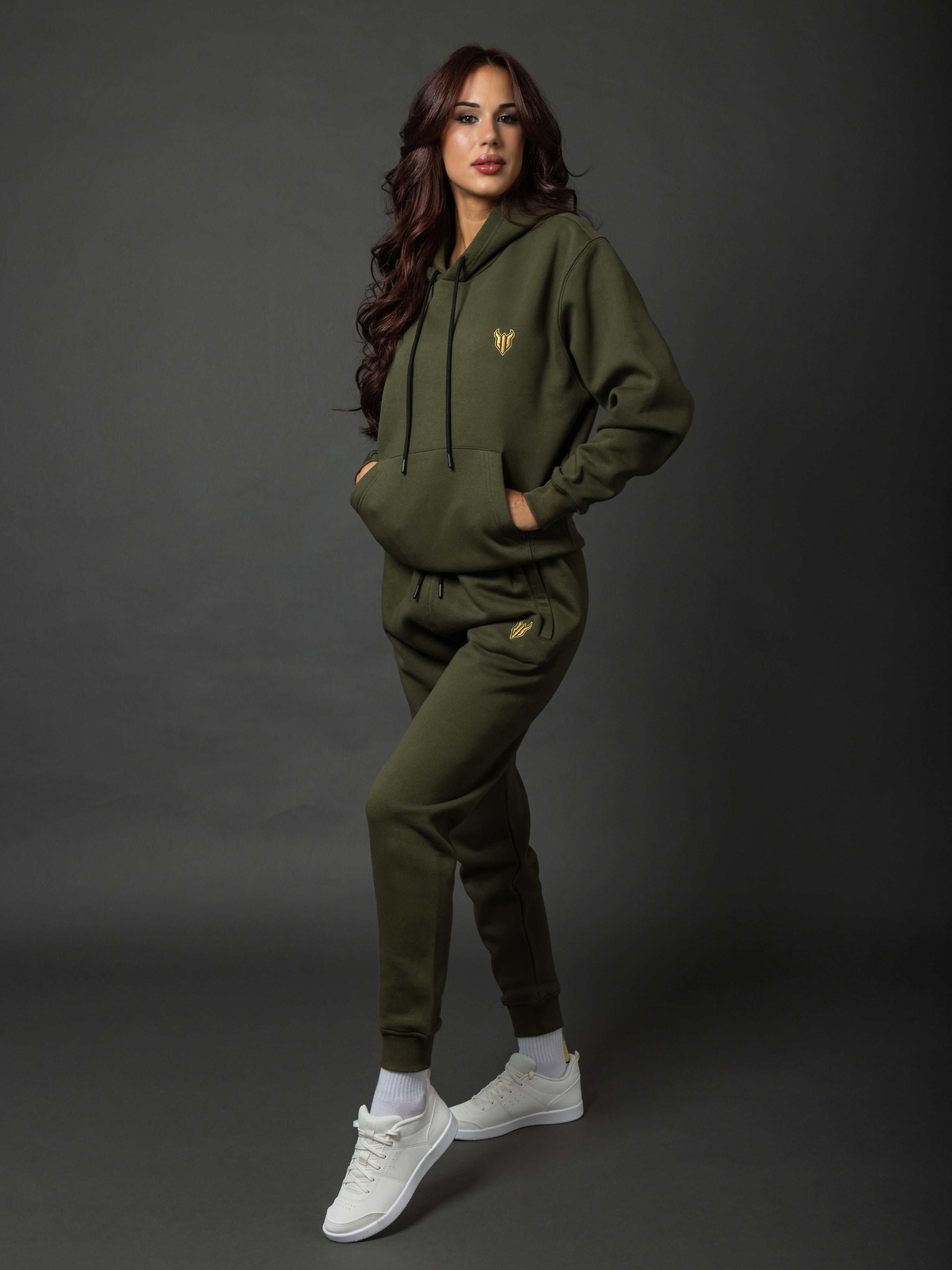 HELL FIGHT Basic Sweatpants Olive