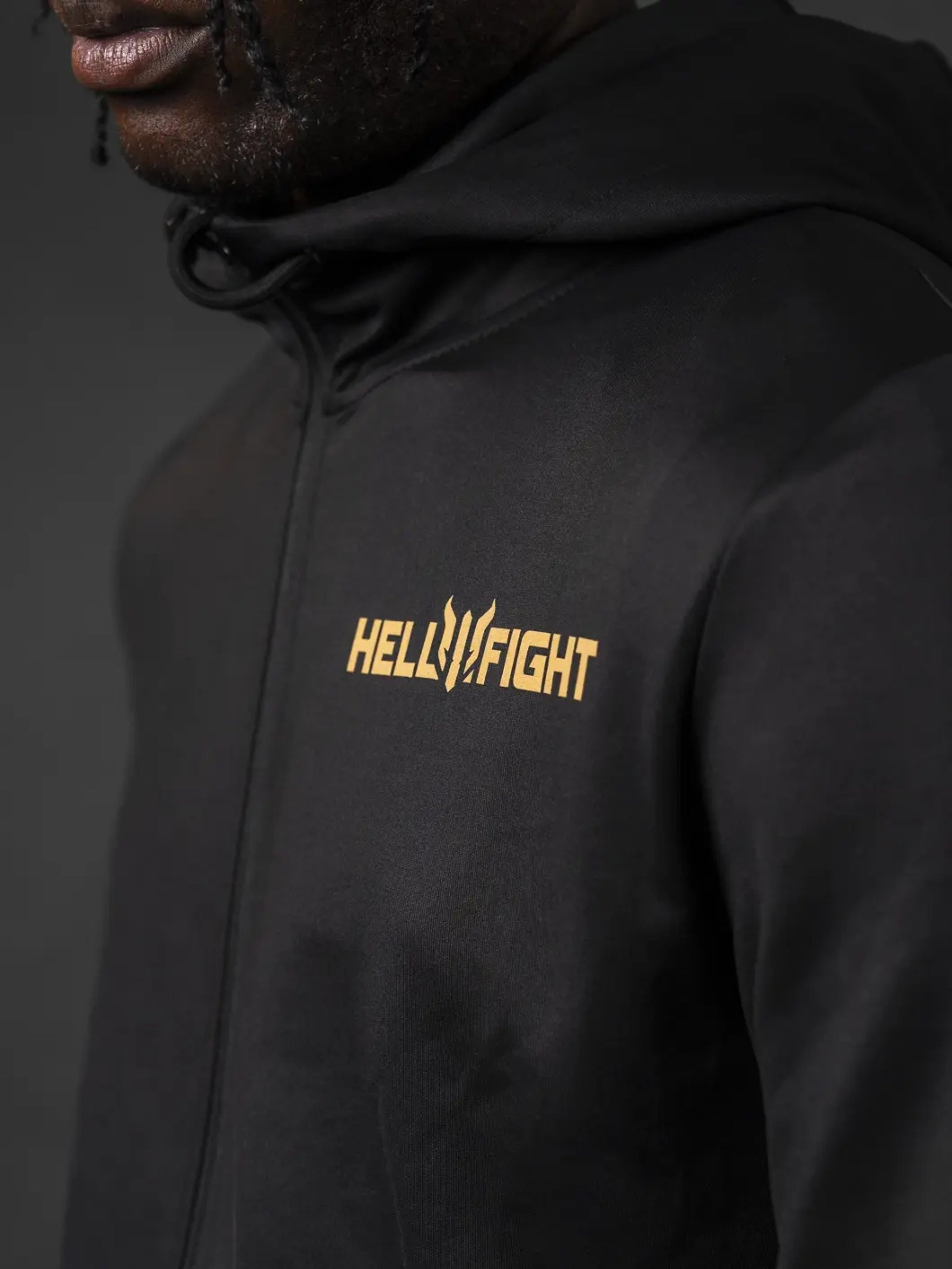 HELL FIGHT Reflective Tracksuit Zip Hoodie