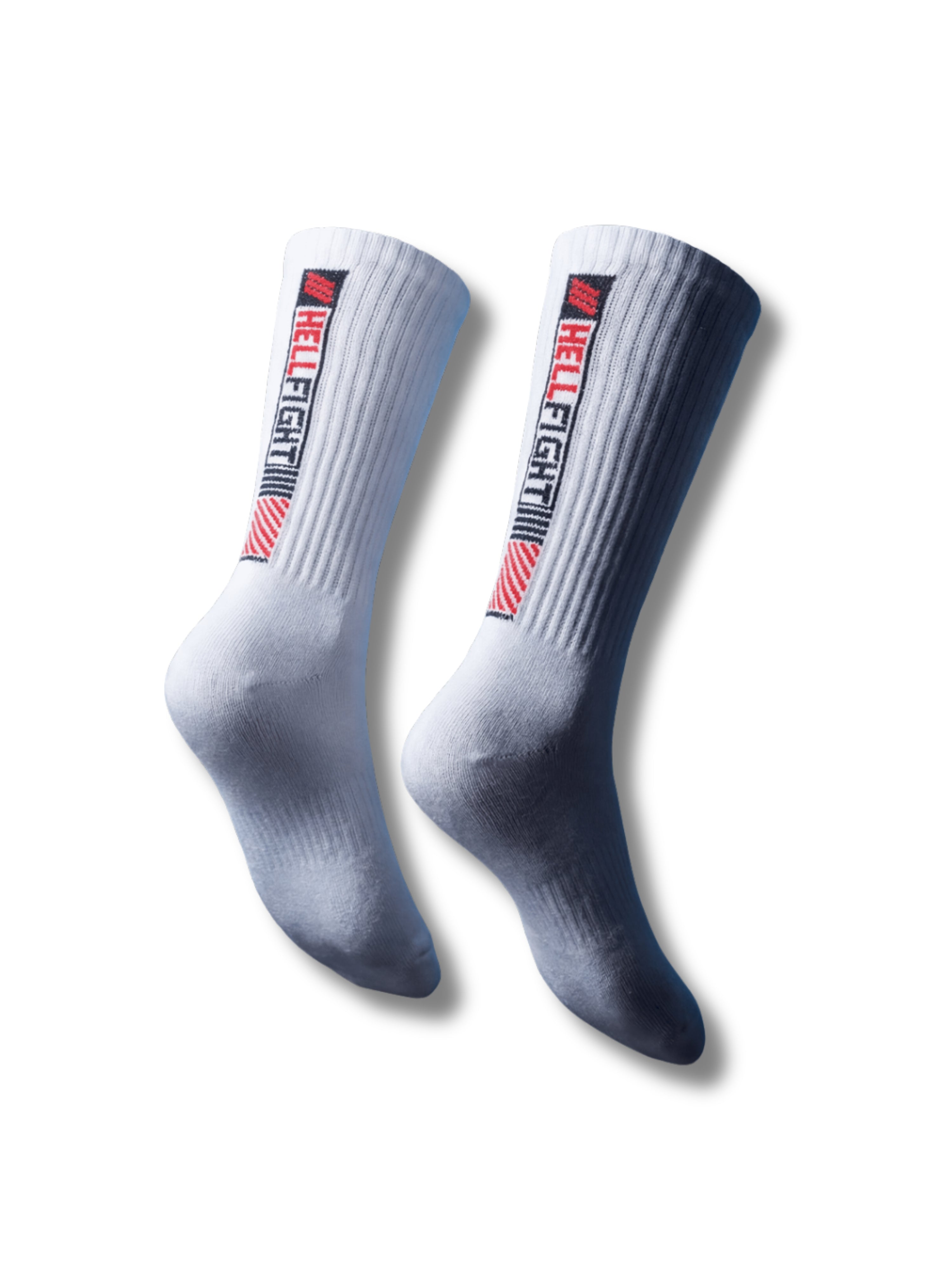 HELL FIGHT Socks White Red