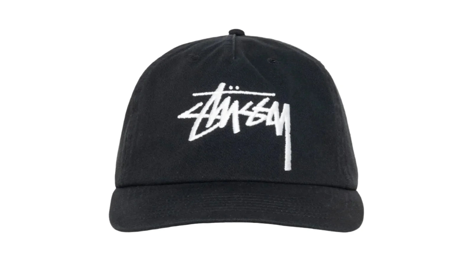 Stussy Mid-Depth Big Stock Snapback (SS25) Shadow Black - OnSize