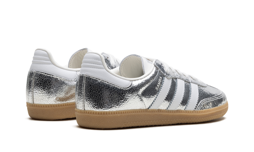 adidas Samba OG Silver Metallic Cracked Leather - OnSize