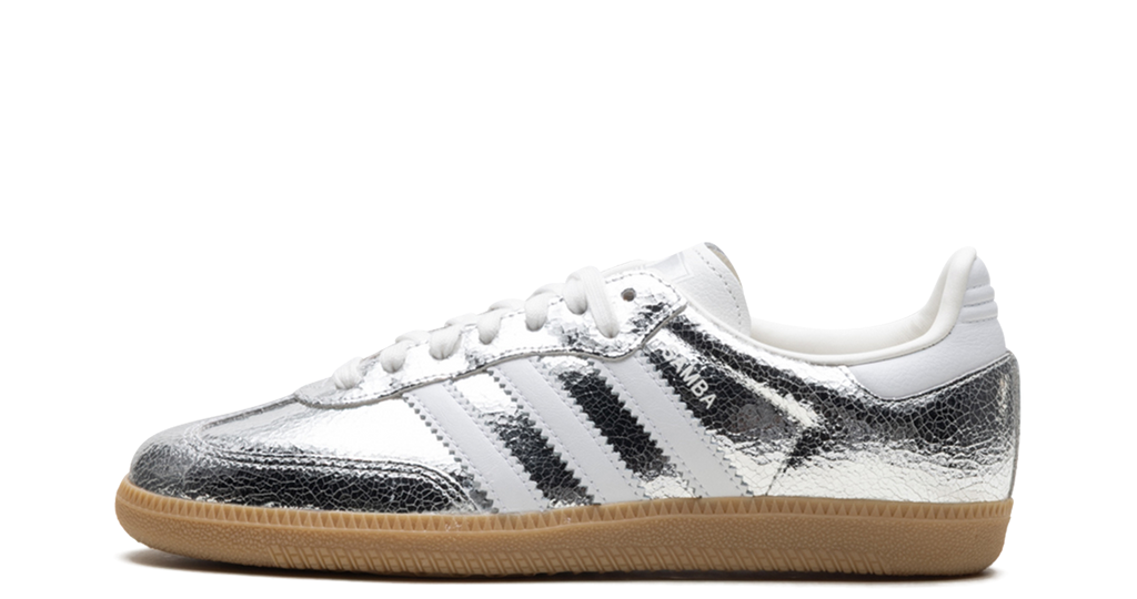 adidas Samba OG Silver Metallic Cracked Leather - OnSize