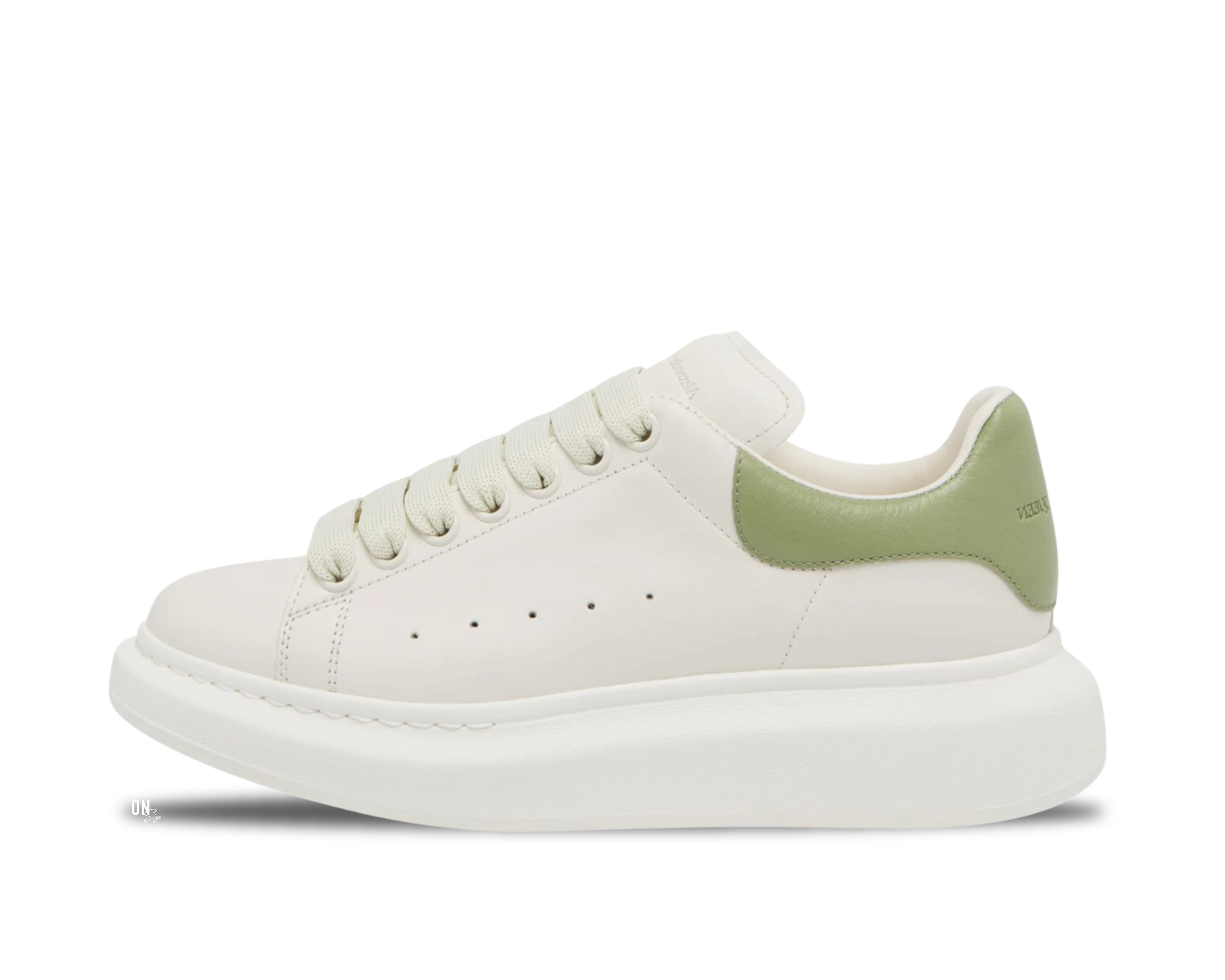 Alexander McQueen Oversized Sneakers Off White Green - OnSize