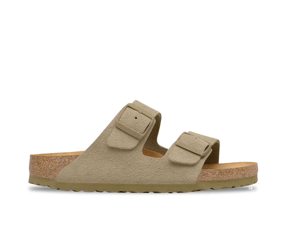 Birkenstock Arizona Suede Faded Khaki - OnSize