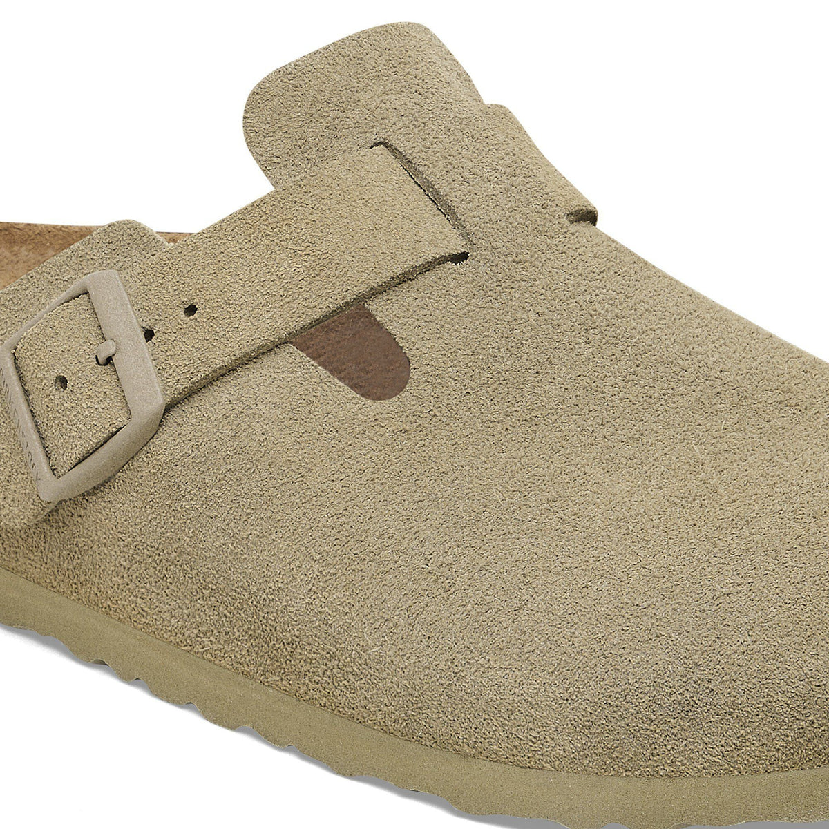 Birkenstock Boston Suede Faded Khaki - OnSize