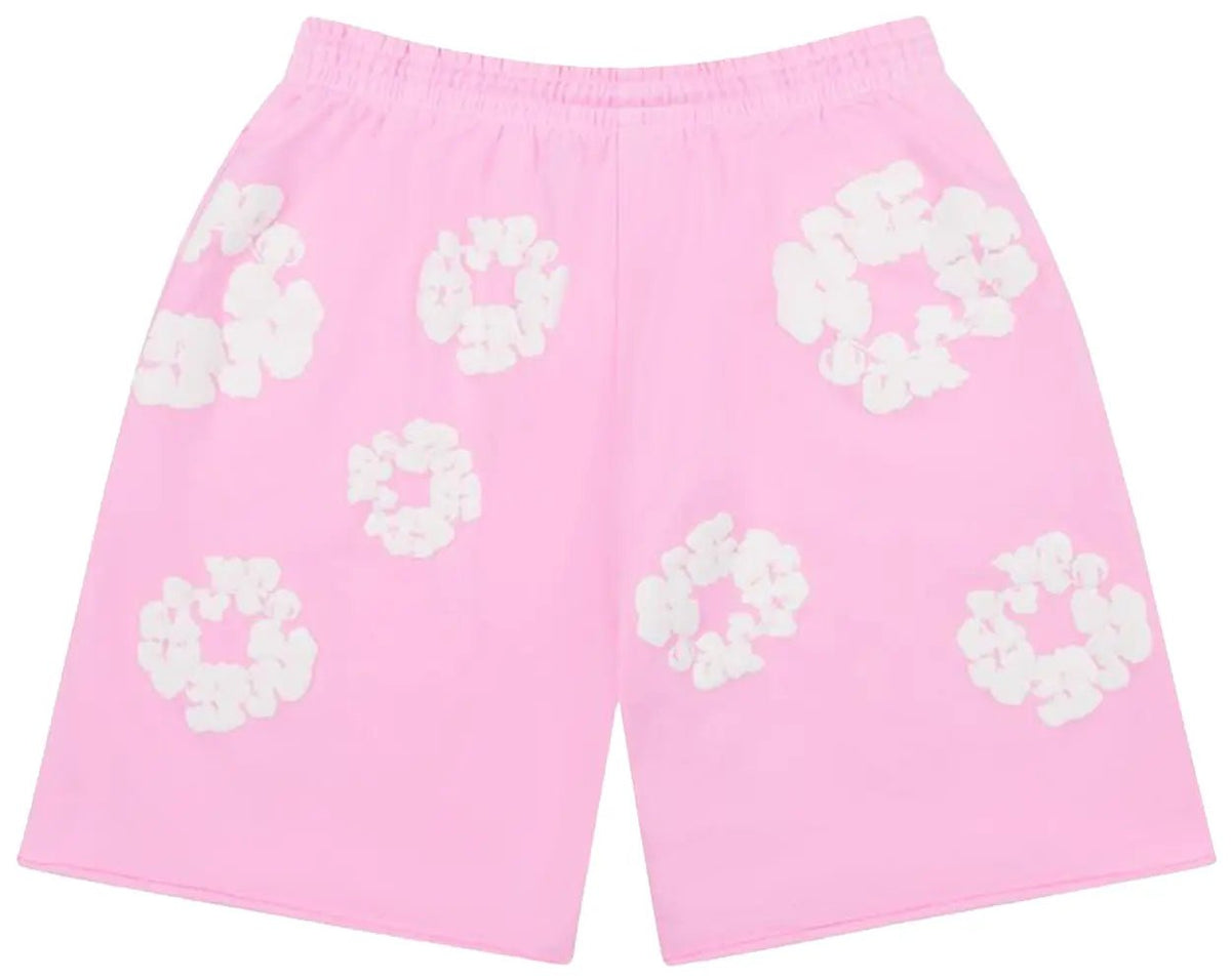 Denim Tears The Cotton Wreath Shorts Powder Pink - OnSize