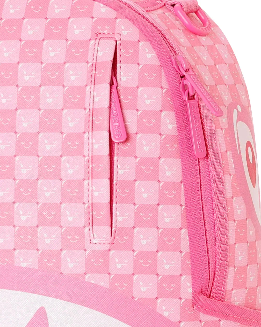 Sprayground Pink New Check Faces Pink Backpack