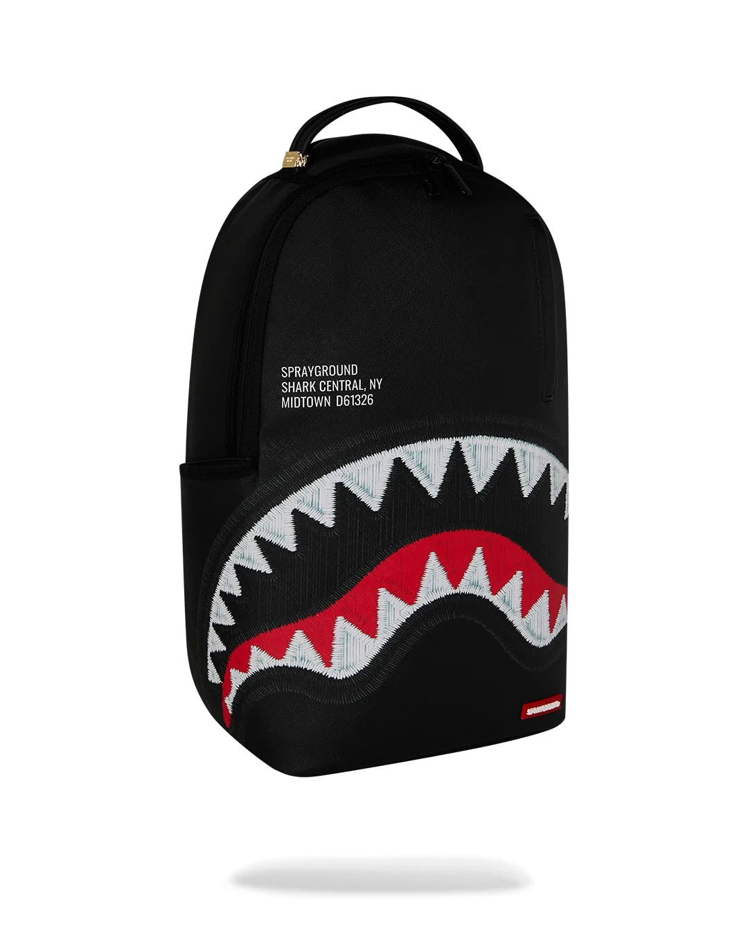 Sprayground Shark Central Black Embroidered Shark Backpack