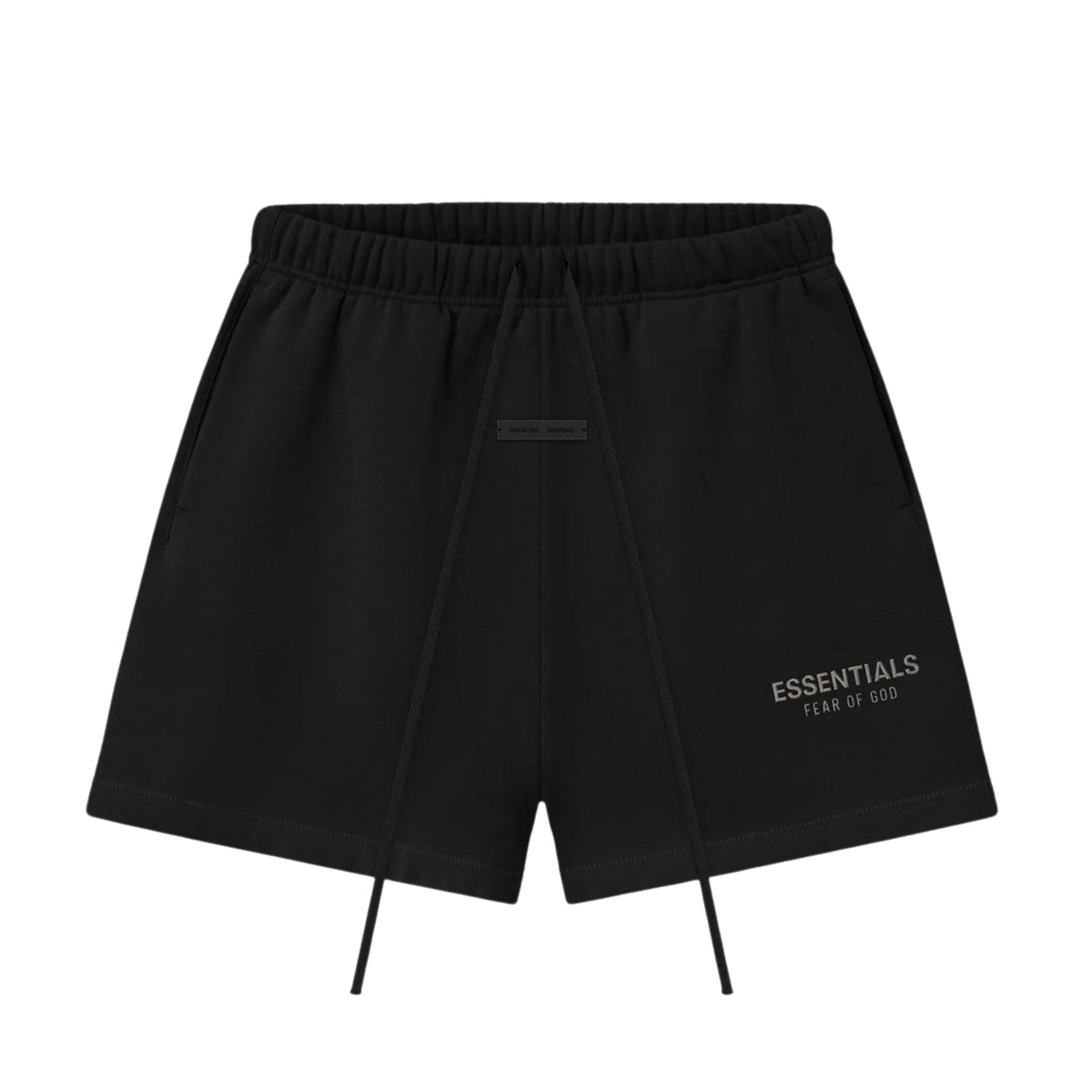 Fear of God Essentials Classic Fleece Sweatshort Jet Black (FW25) - OnSize