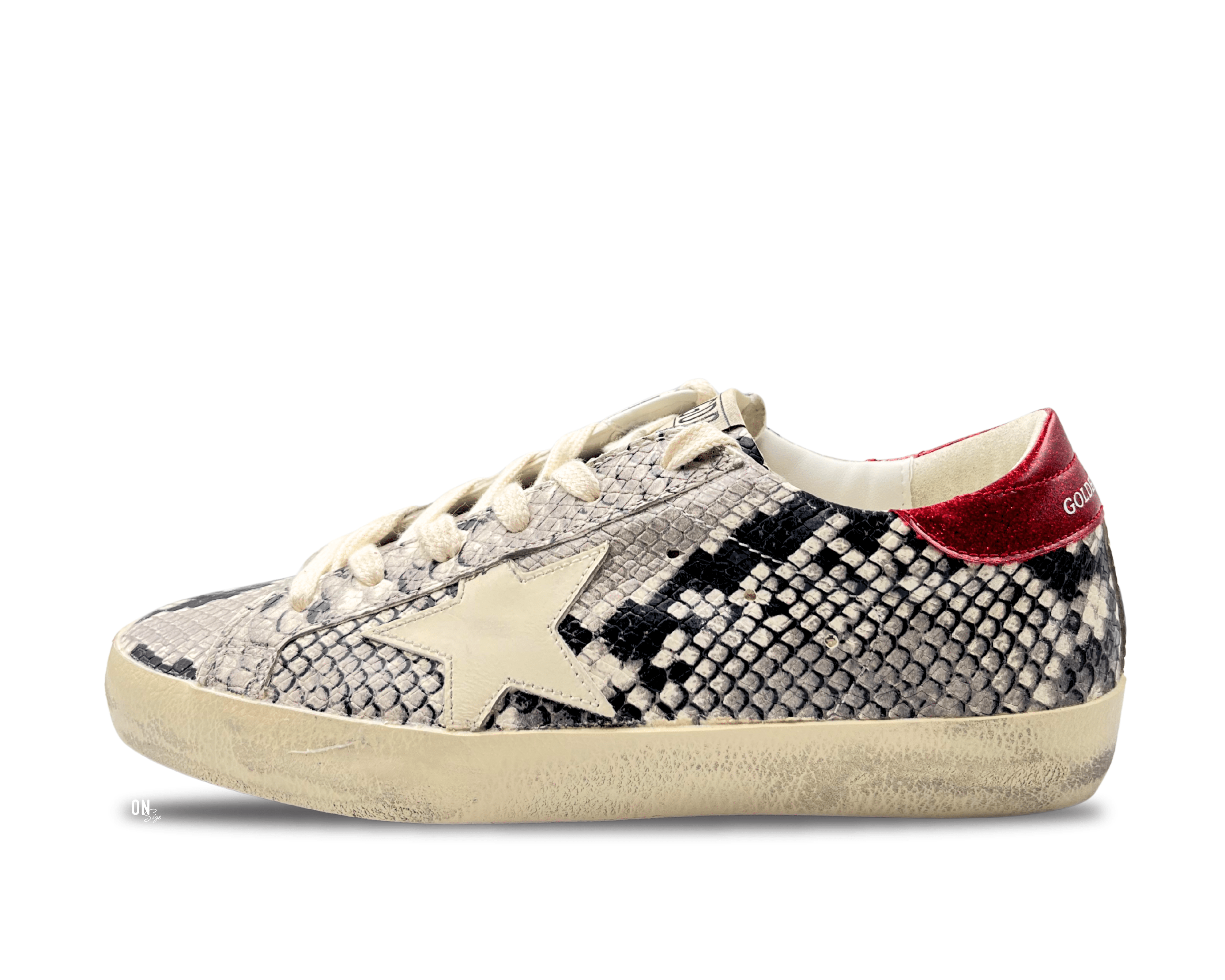 Golden Goose Super - Star Private Edition Red Heel Snakeskin - OnSize