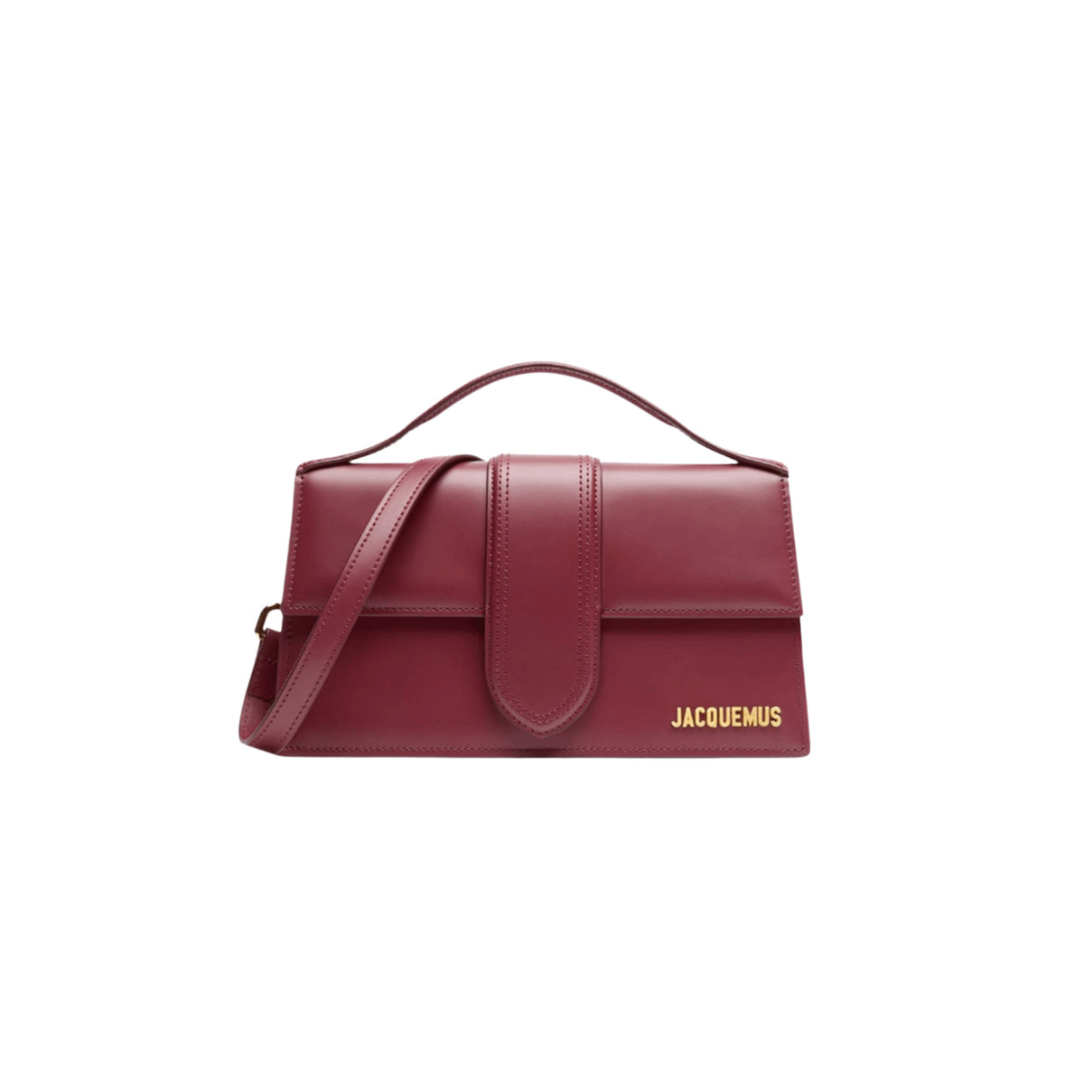 Jacquemus Le grand Bambino Crossbody Strap Handbag Burgundy - OnSize