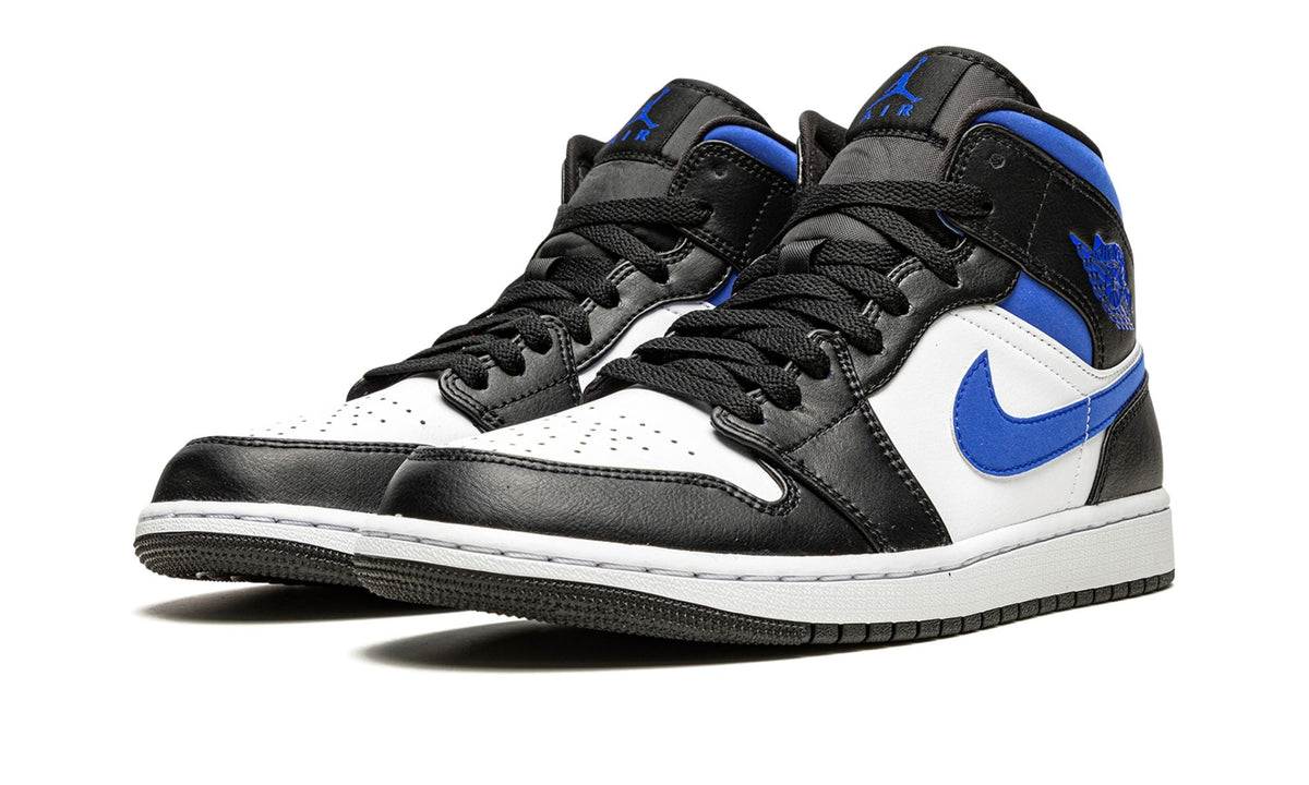 Jordan 1 Mid White Black Racer Blue - OnSize