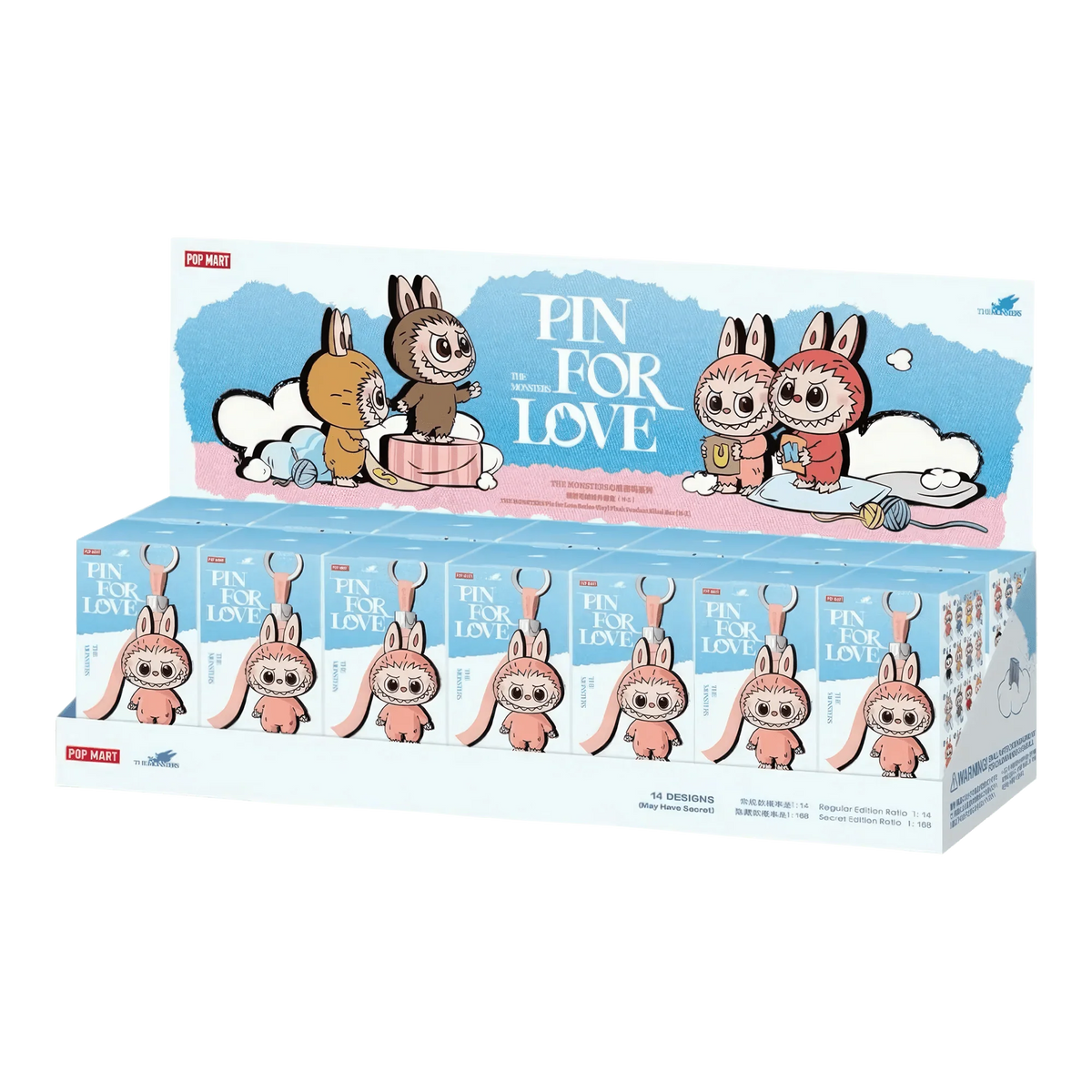 Pop Mart Labubu The Monsters Pin for Love (N-Z) - OnSize