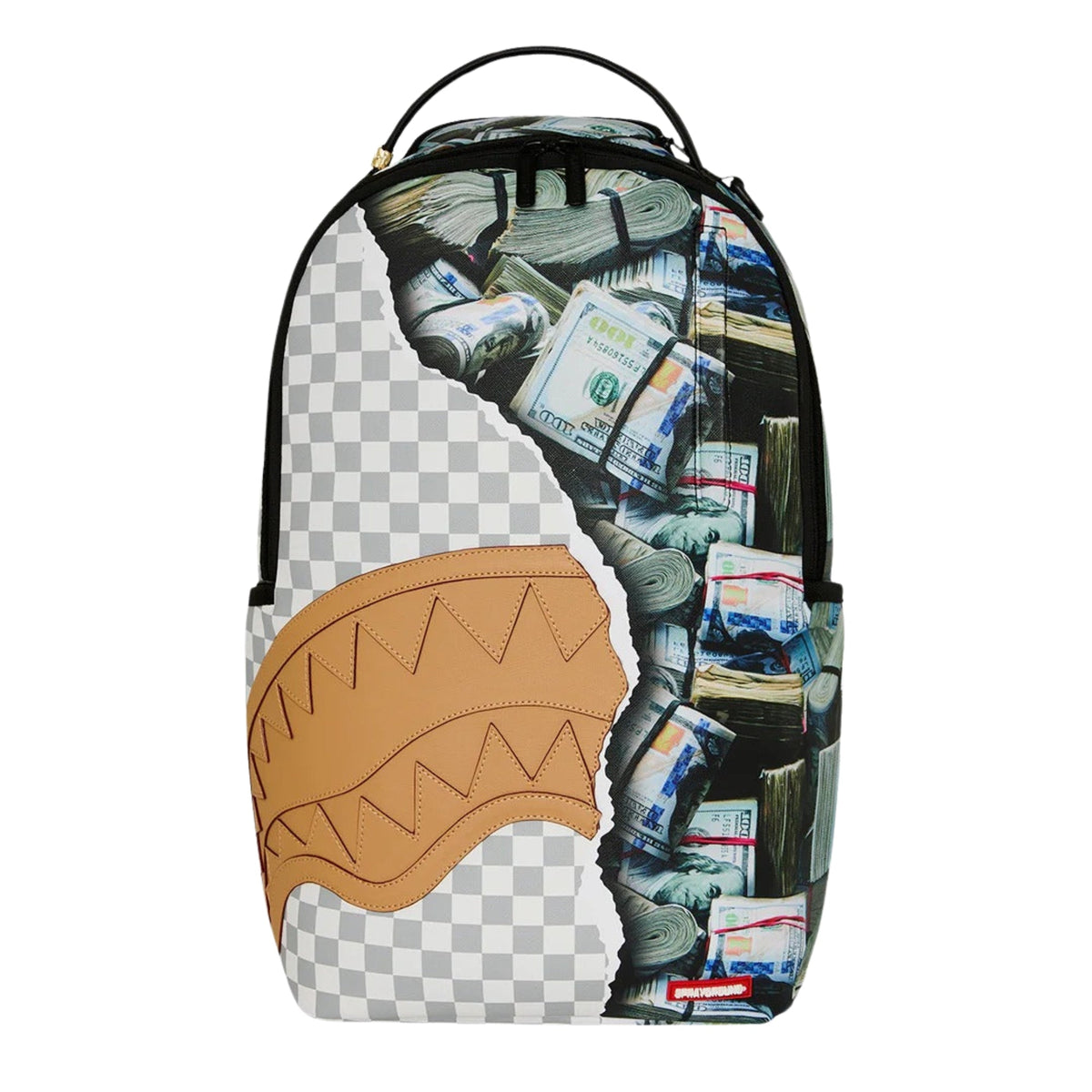 Sprayground Cream Check Full Of Cash Backpack - OnSize