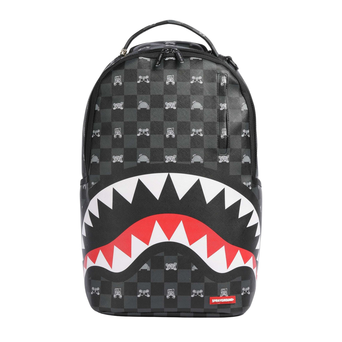Sprayground Gray Peeking Character Check DLXSV Backpack - OnSize