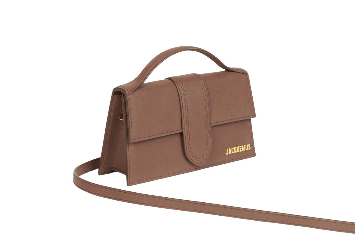 Jacquemus Le grand Bambino Crossbody Strap Handbag Suede Brown - OnSize