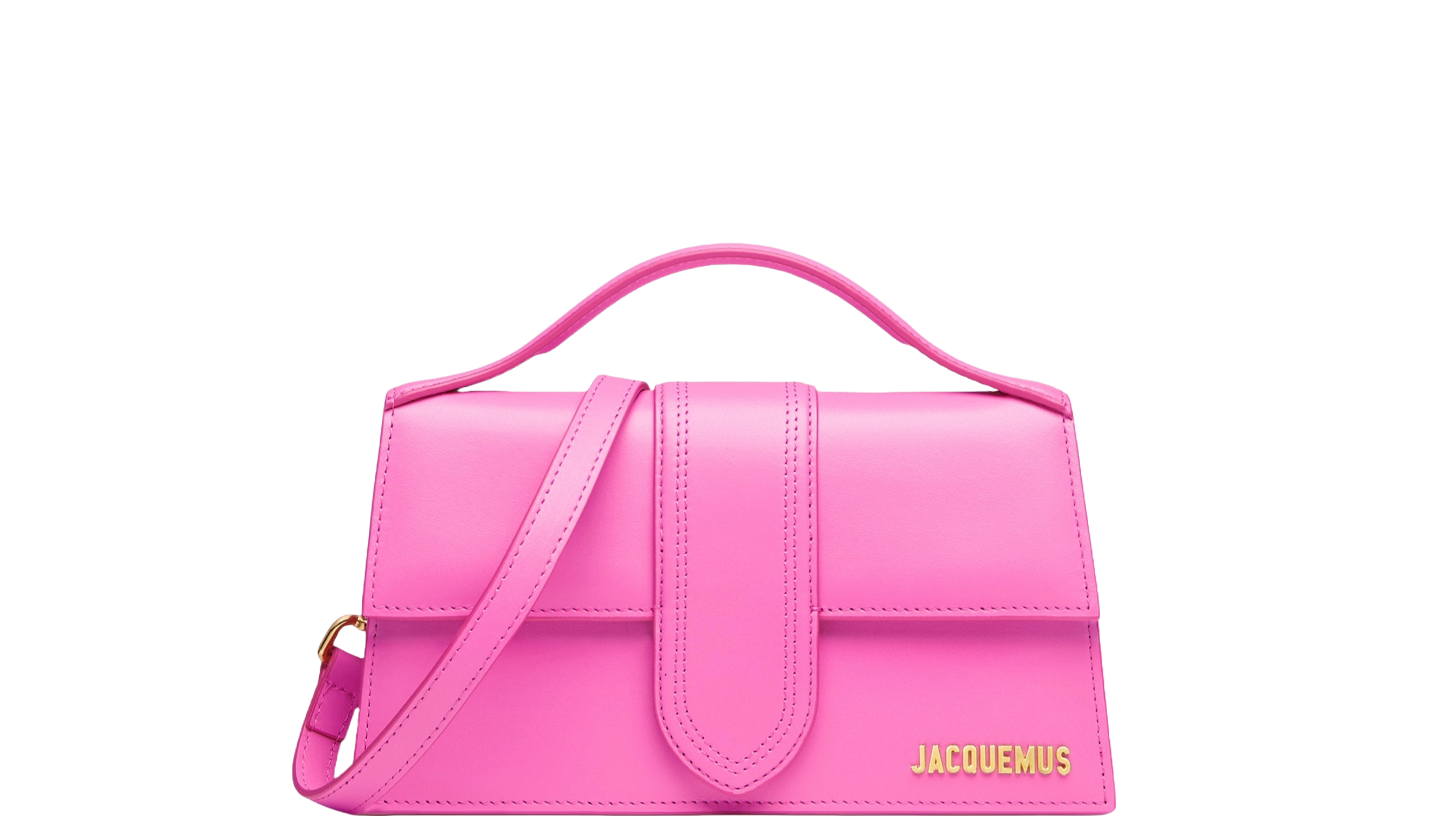 Jacquemus Le grand Bambino Crossbody Strap Handbag Neon Pink - OnSize