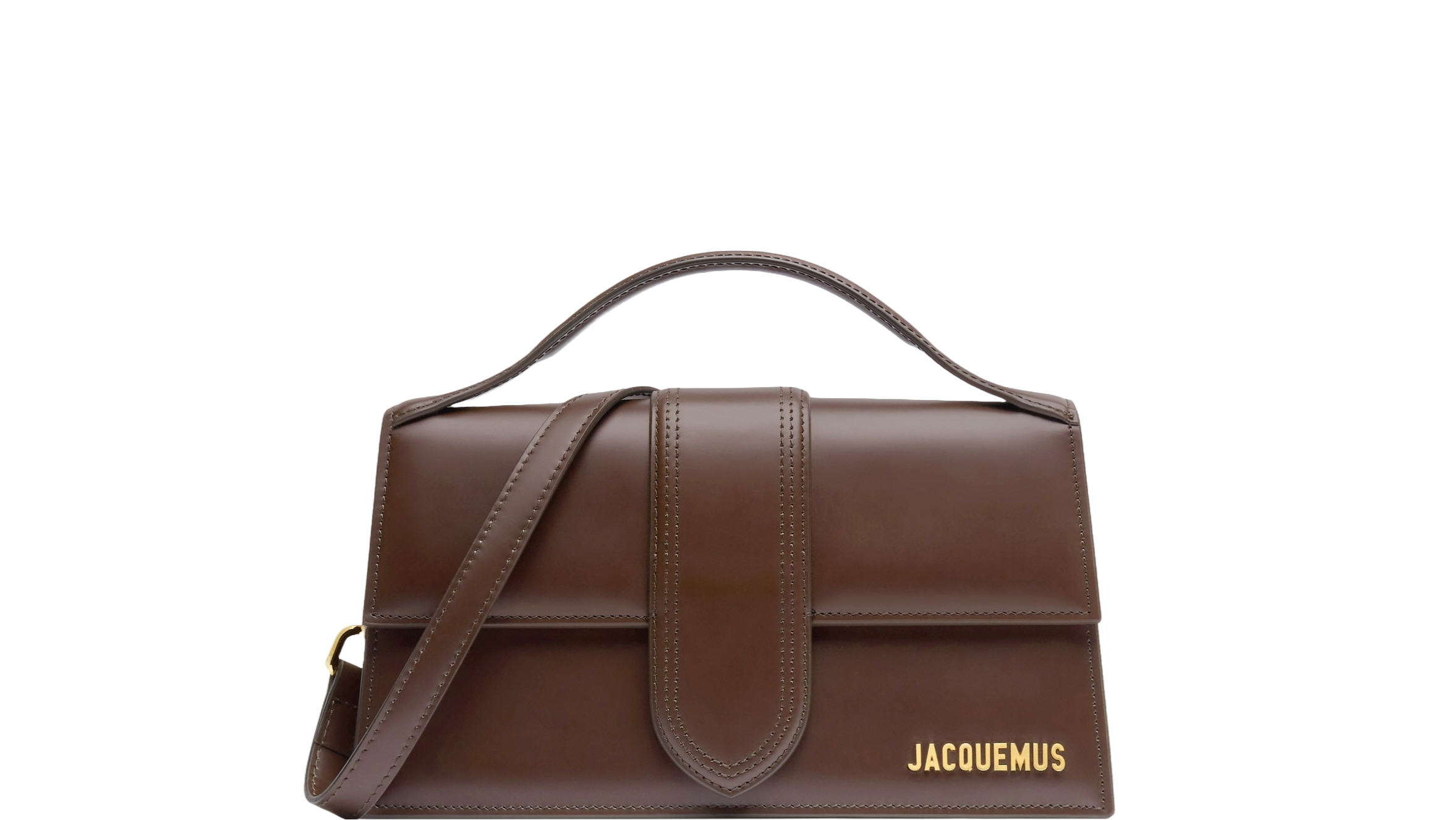 Jacquemus Le grand Bambino Crossbody Strap Handbag Dark Brown - OnSize