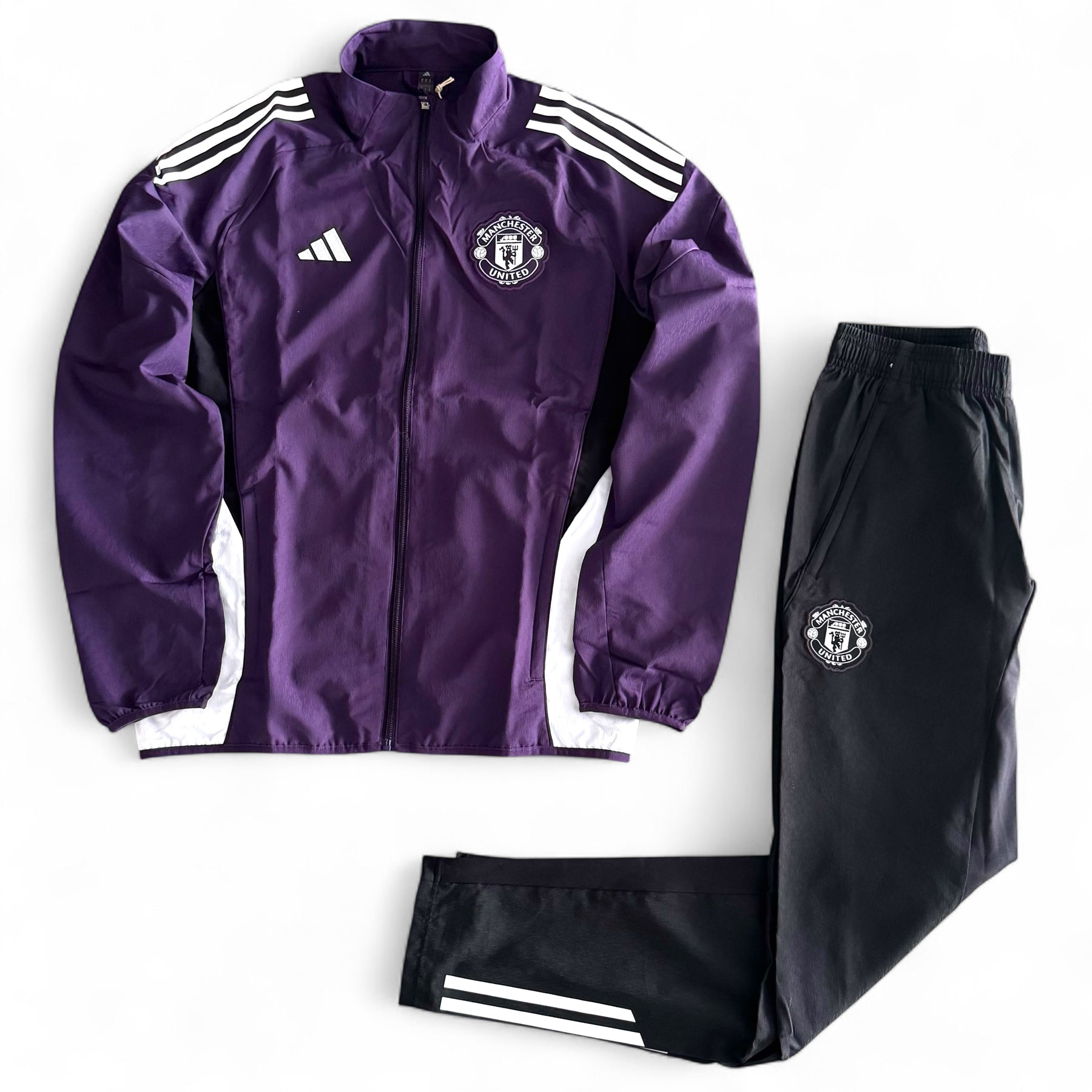 adidas Manchester United Tiro 25 Competition Tracksuit Purple