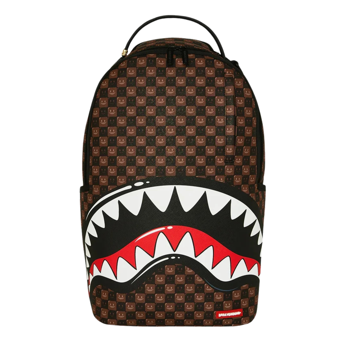 Sprayground Sharks In Paris WTF Bubble Brown Check Backpack