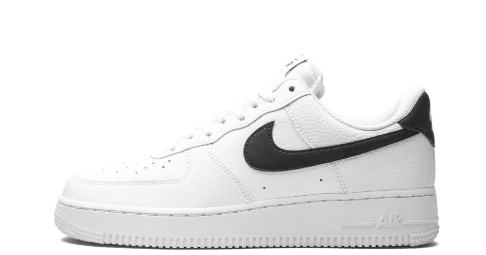 Nike Air Force 1 Low '07 White Black Pebbled Leather - OnSize