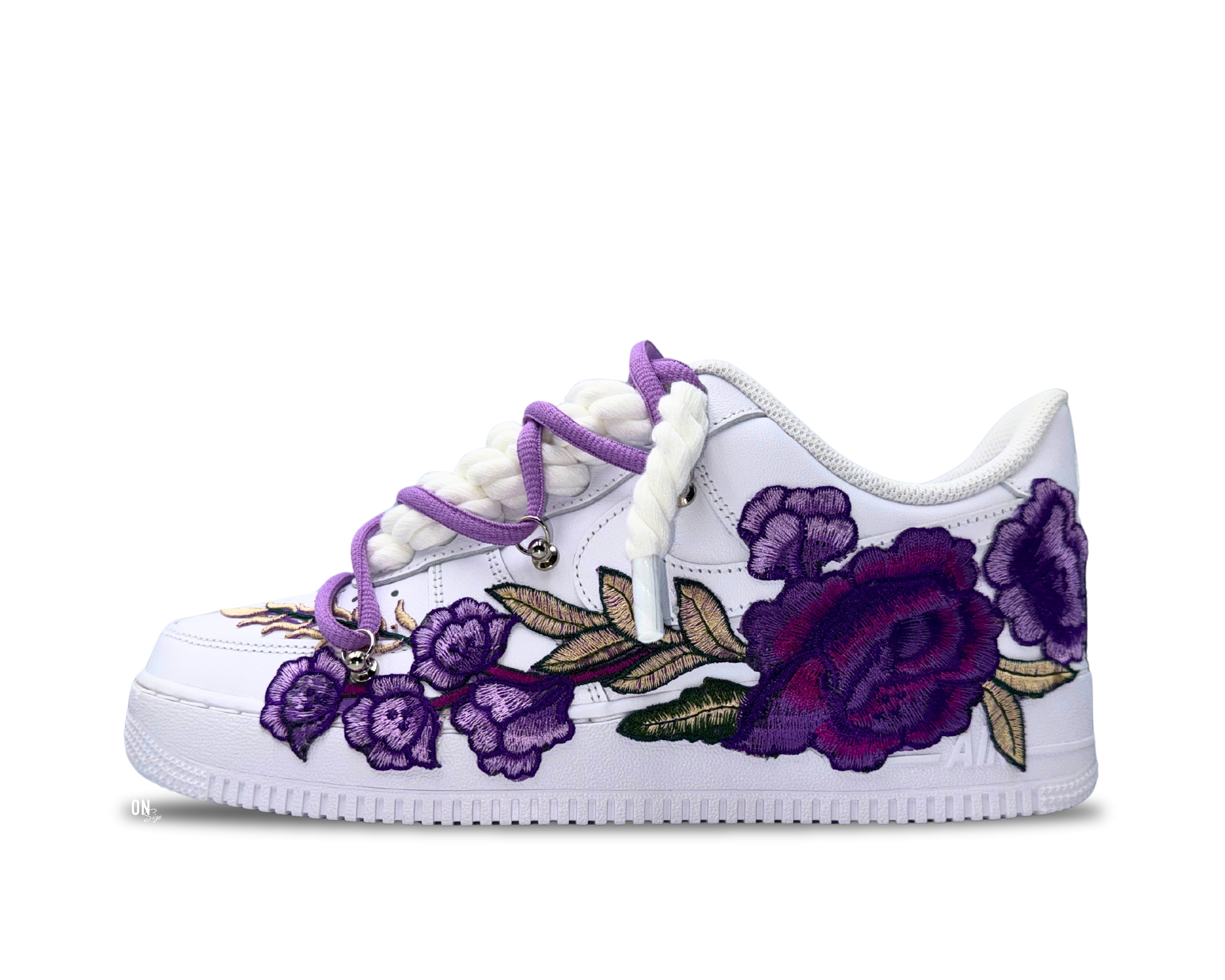 Nike Air Force 1 Low ‘07 White / Purple Rose Double Laces - OnSize