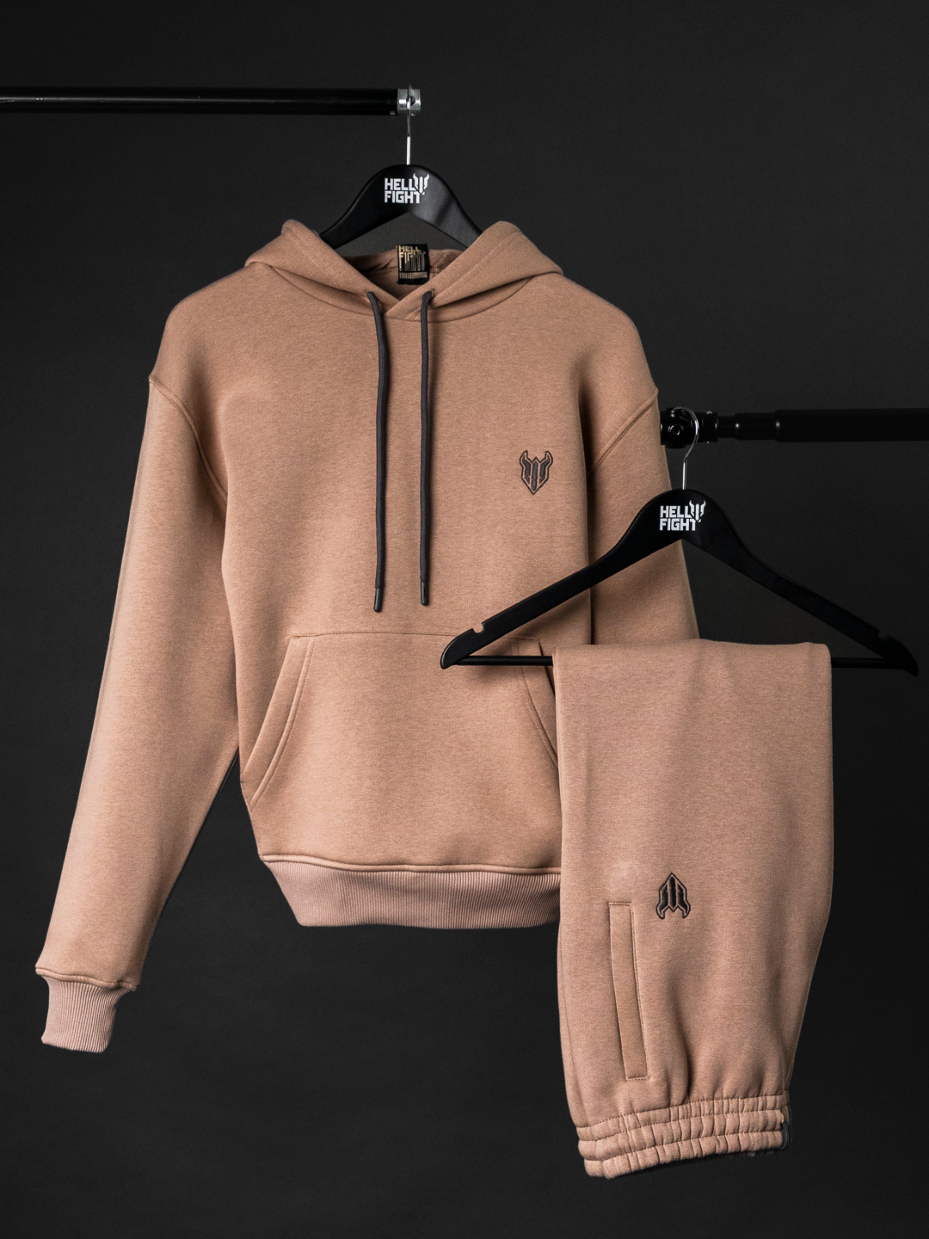 HELL FIGHT Basic Hoodie Sand