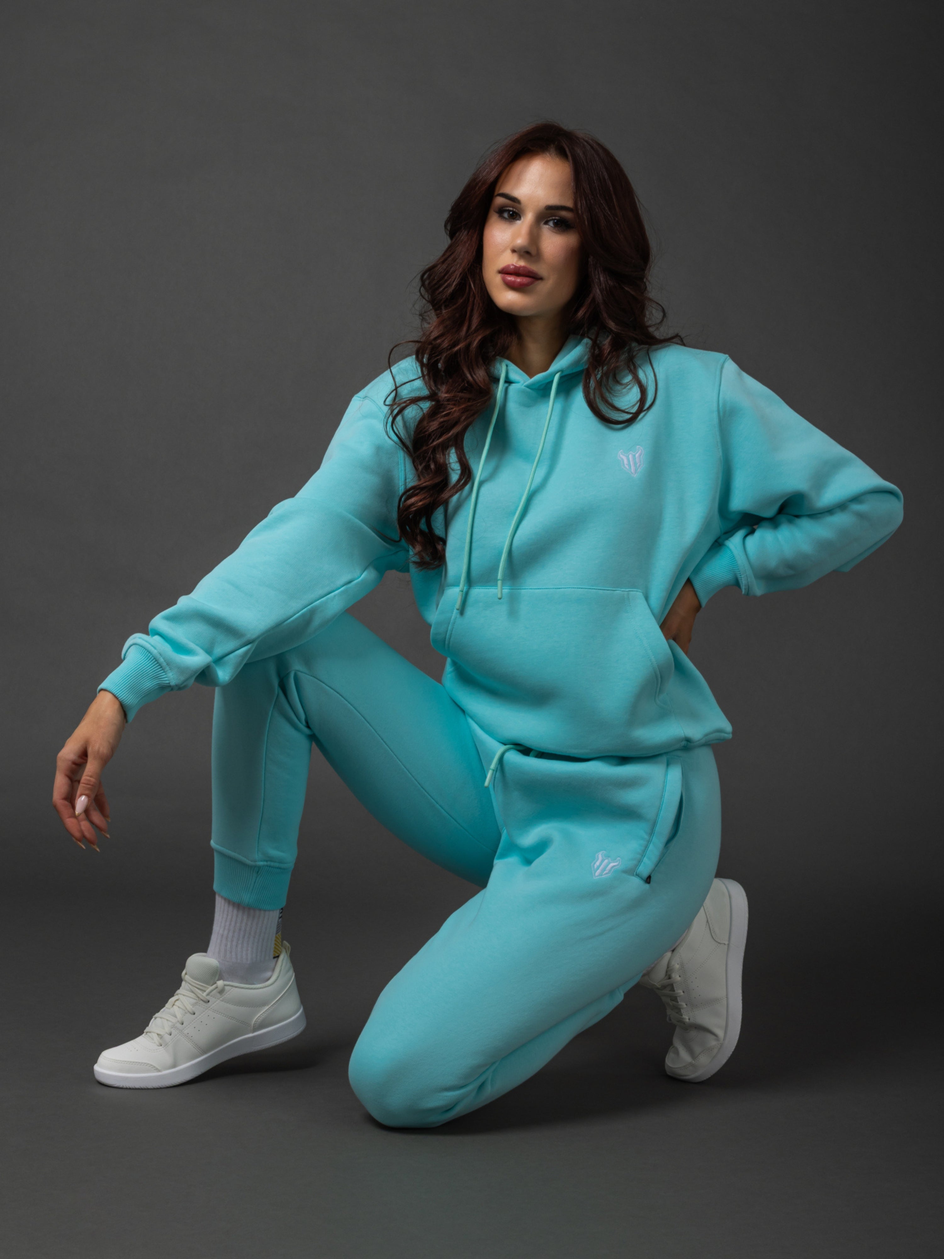 HELL FIGHT Basic Sweatpants Light Blue