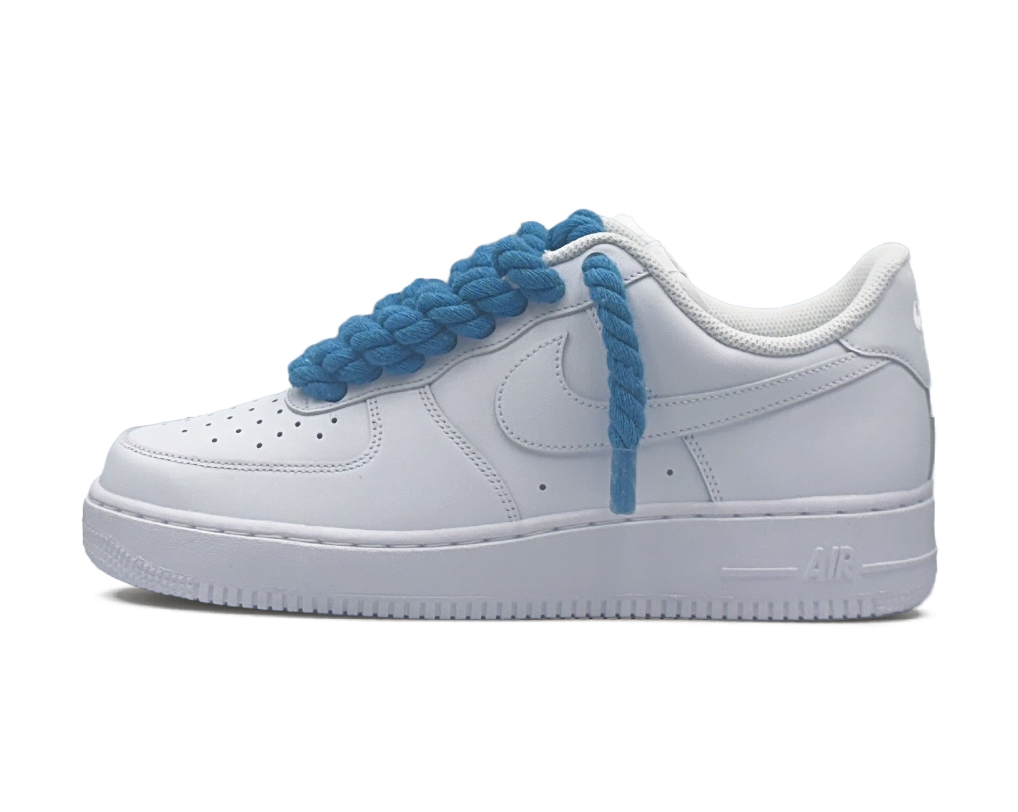 Nike Air Force 1 Low ‘07 White / Blue Rope Laces - OnSize