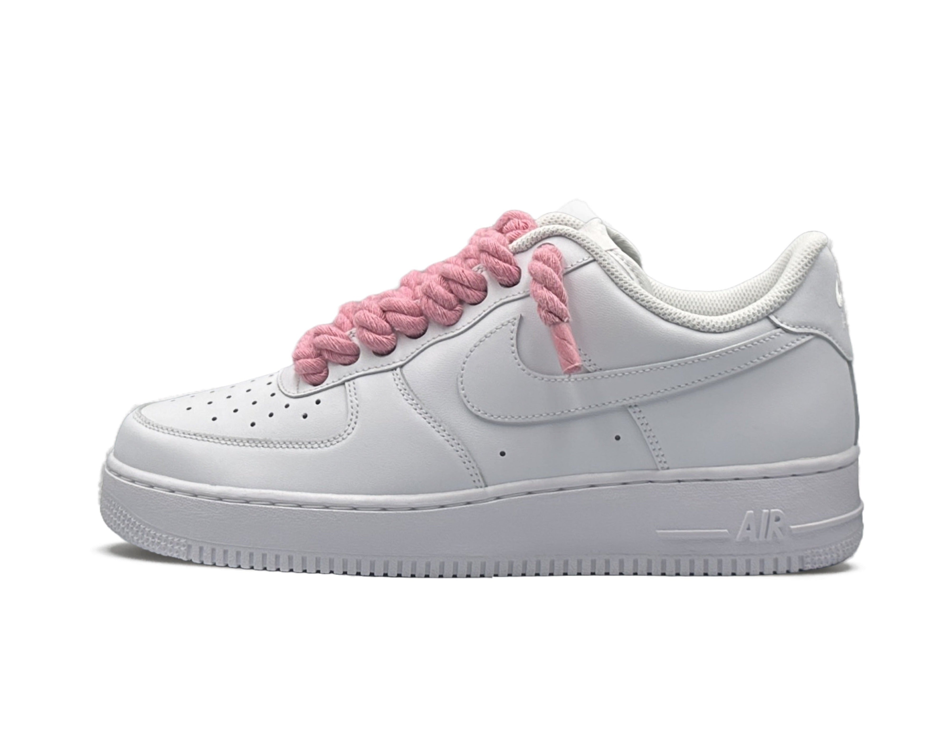 Nike Air Force 1 Low ‘07 White / Pink Rope Laces - OnSize