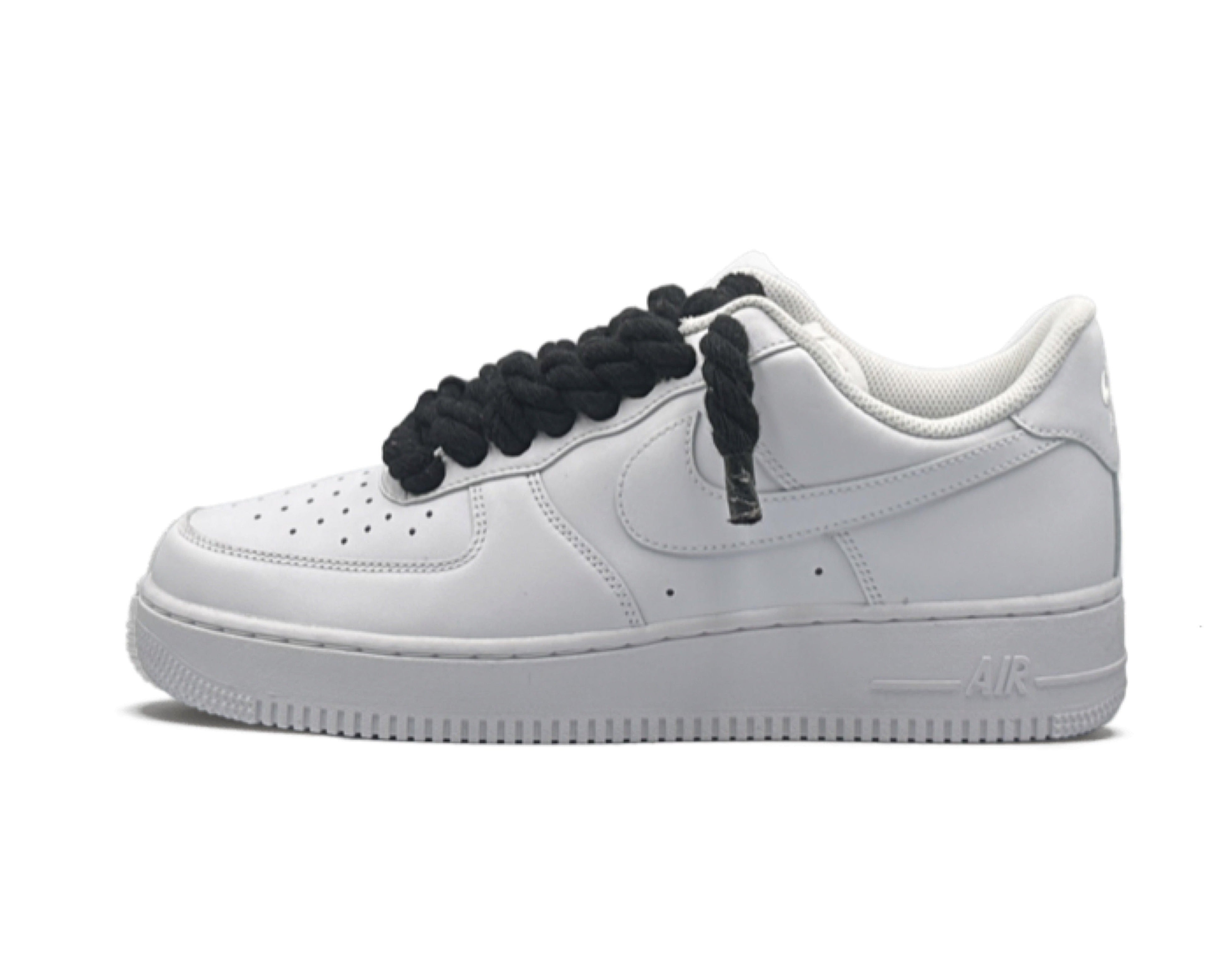 Nike Air Force 1 Low ‘07 White / Black Rope Laces - OnSize