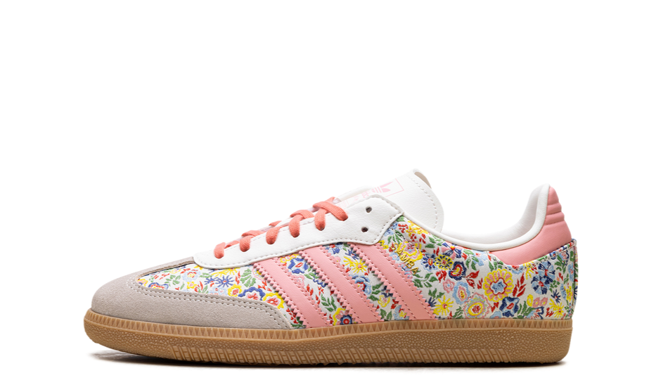 adidas Samba OG Liberty London Floral Embroidery – oldalnézet, virágos hímzett felsőrész