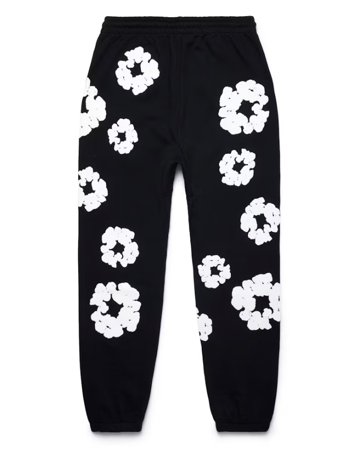 Denim Tears The Cotton Wreath Sweatpants Black - OnSize