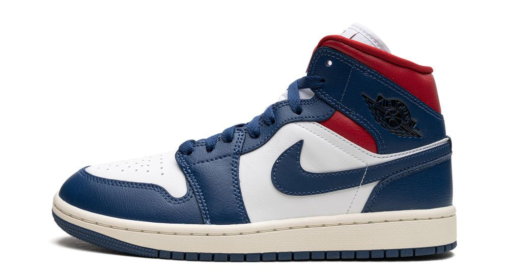 Jordan 1 Mid French Blue Gym Red