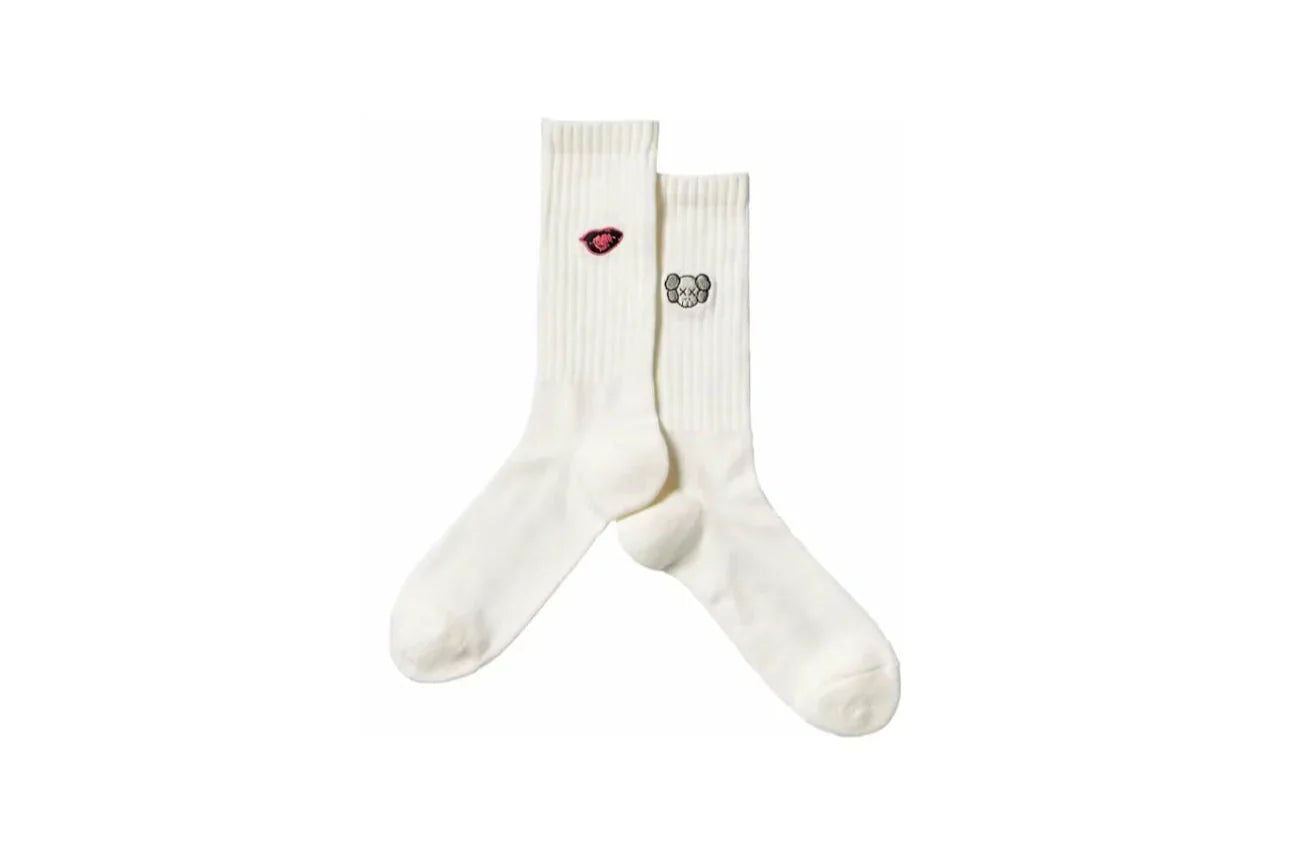 KAWS x UNIQLO WARHOL SOCKS WHITE - OnSize