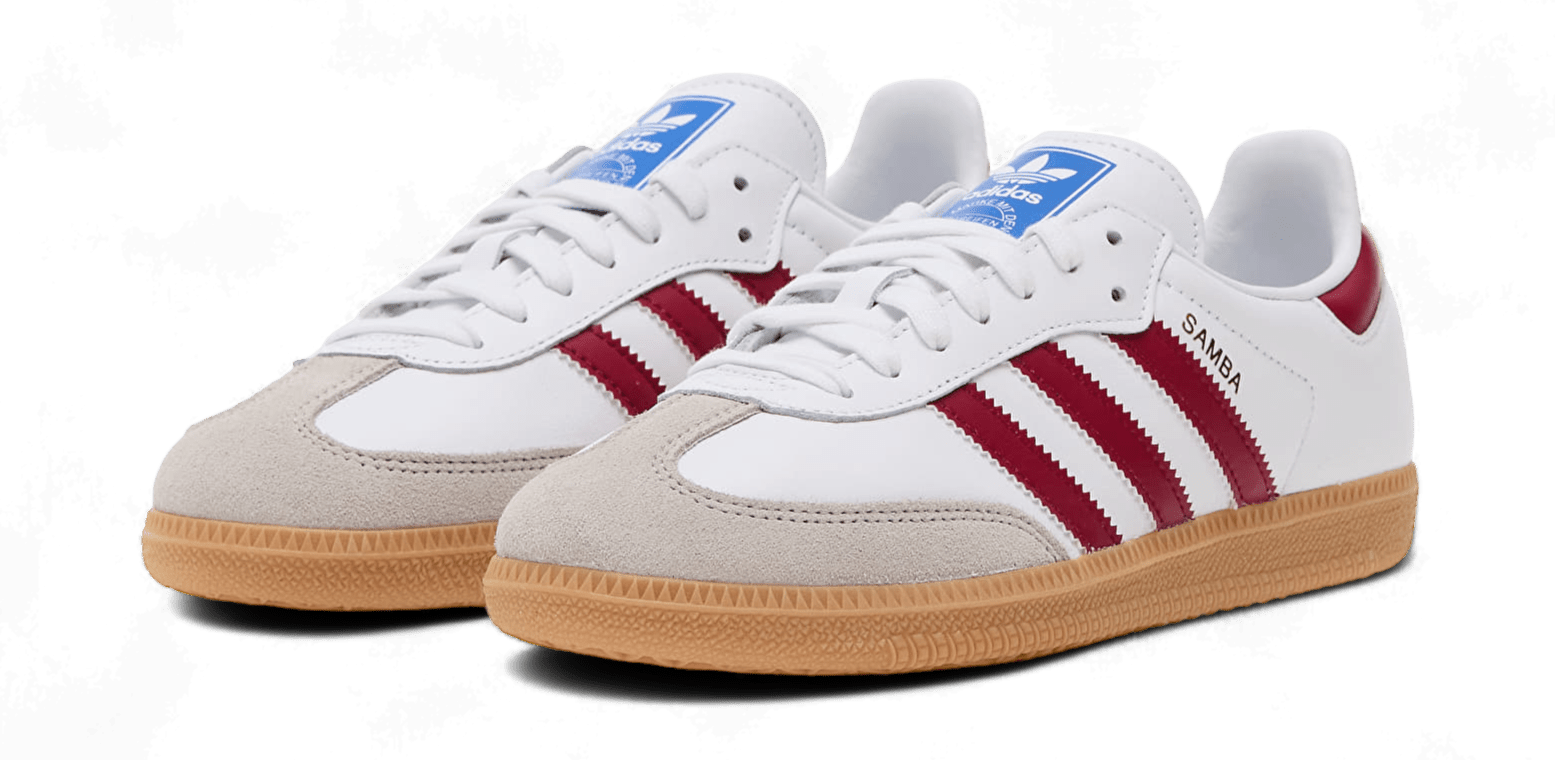 adidas Samba OG White Burgundy Gum - OnSize