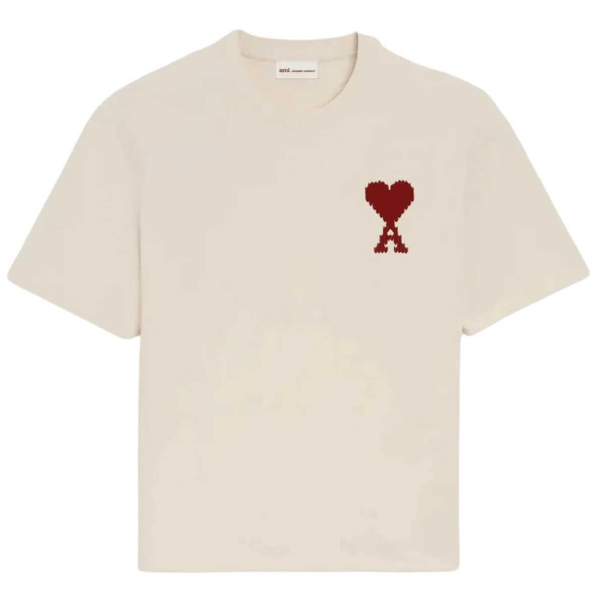 Ami Paris Ami De Coeur T-shirt Moonlight Sunset Red - OnSize