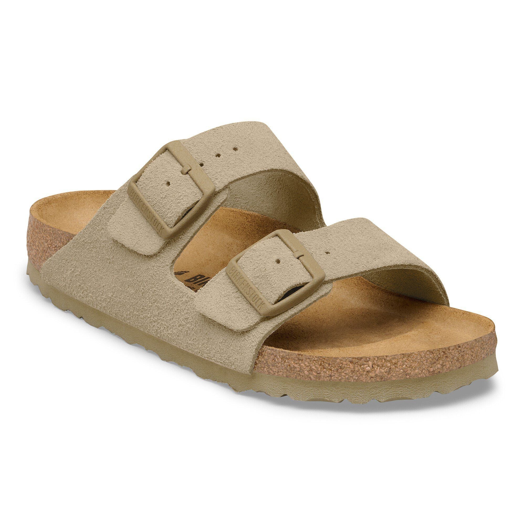 Birkenstock Arizona Suede Faded Khaki - OnSize
