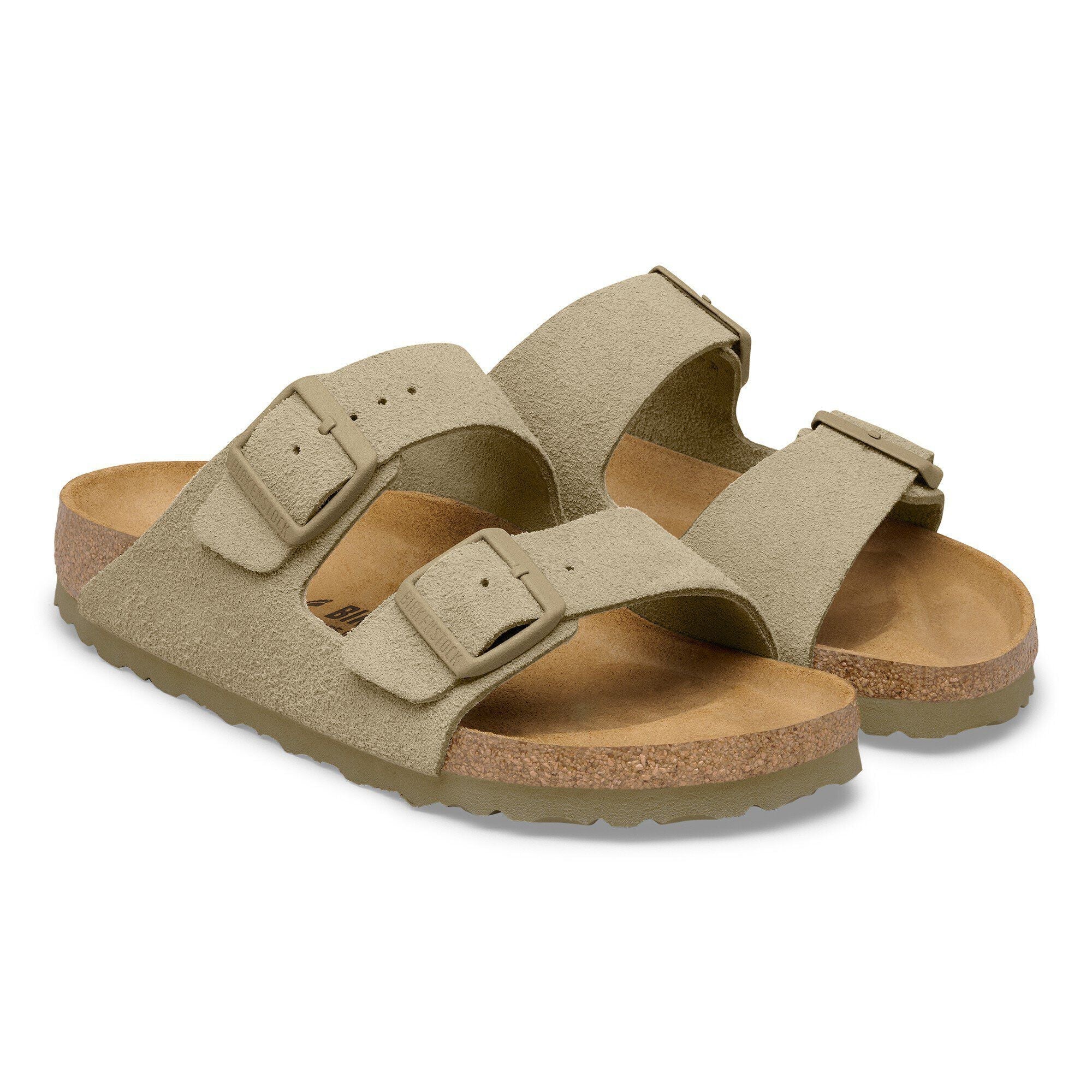 Birkenstock Arizona Suede Faded Khaki - OnSize