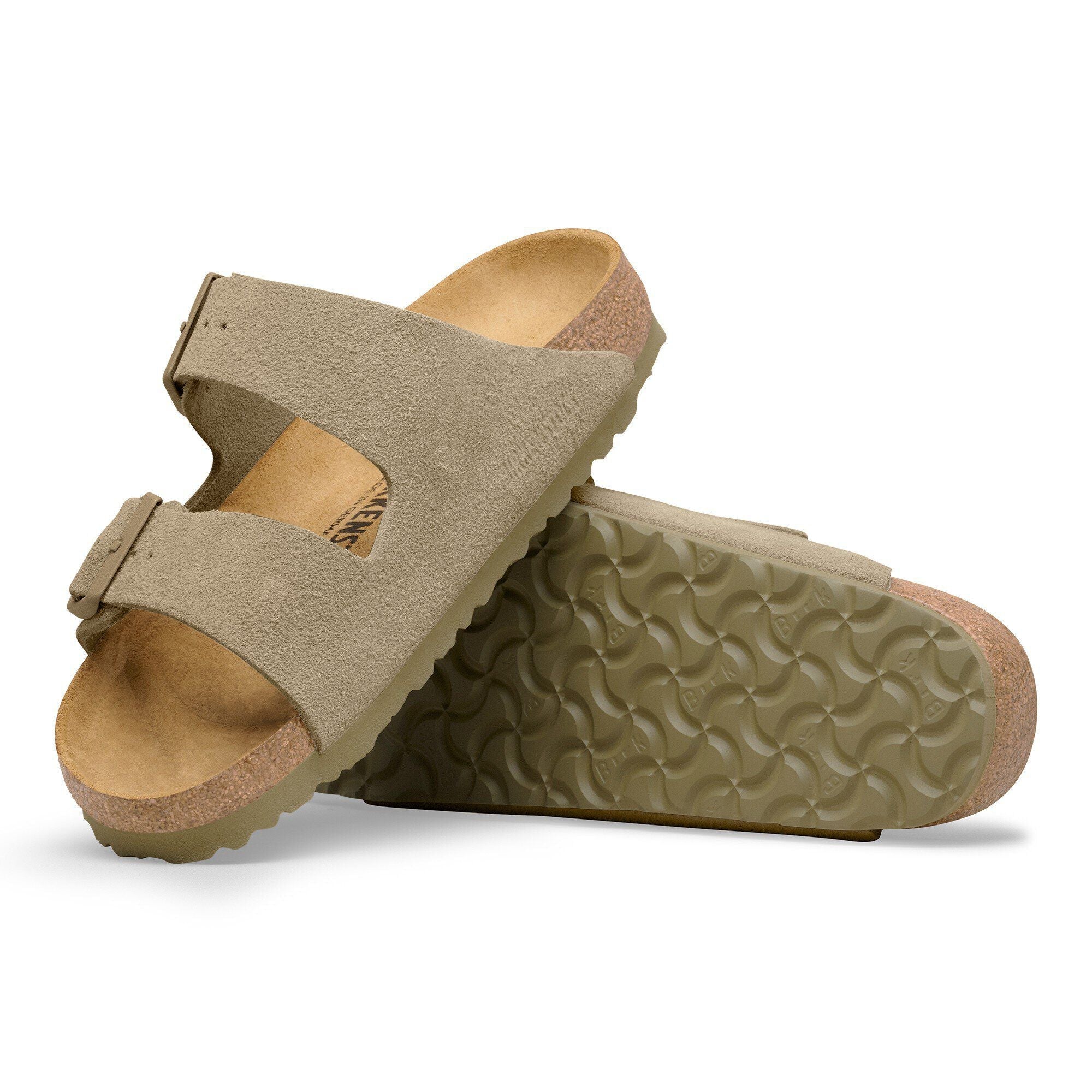 Birkenstock Arizona Suede Faded Khaki - OnSize