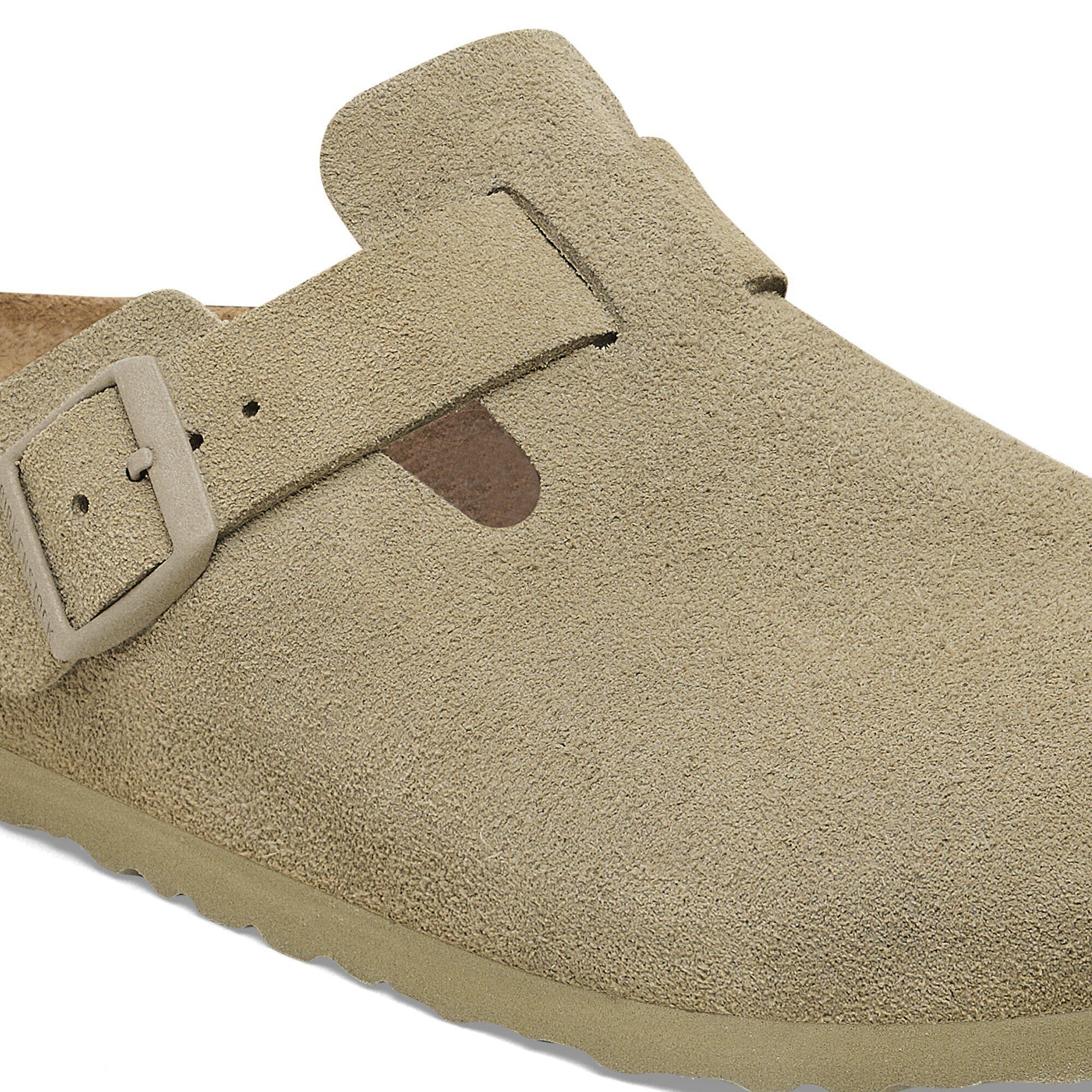 Birkenstock Boston Suede Faded Khaki - OnSize
